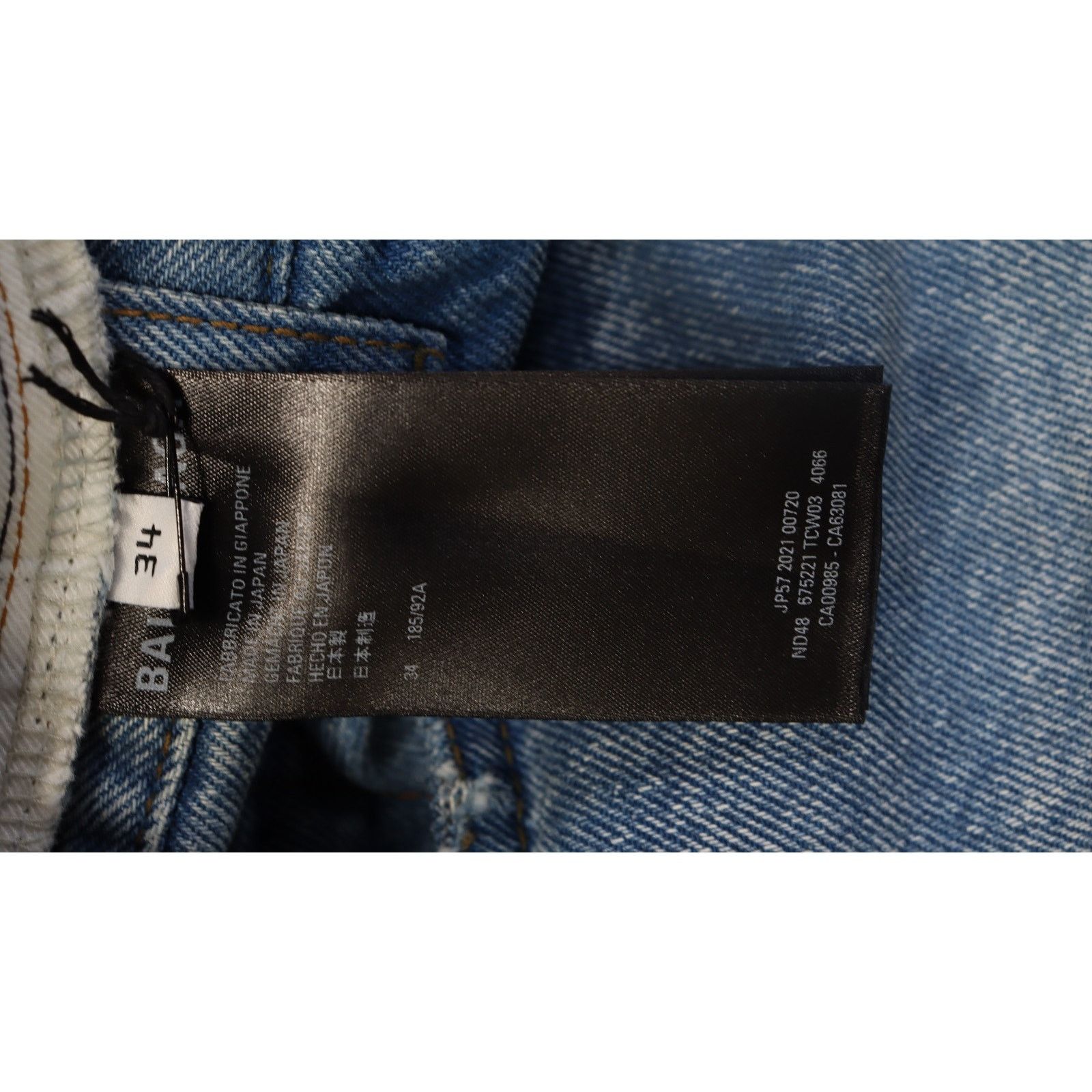 Balenciaga o1rshd1 Japanese Indigo Denim Normal Fit Pants Electric Blue Size US 34 / EU 50 - 19 Thumbnail