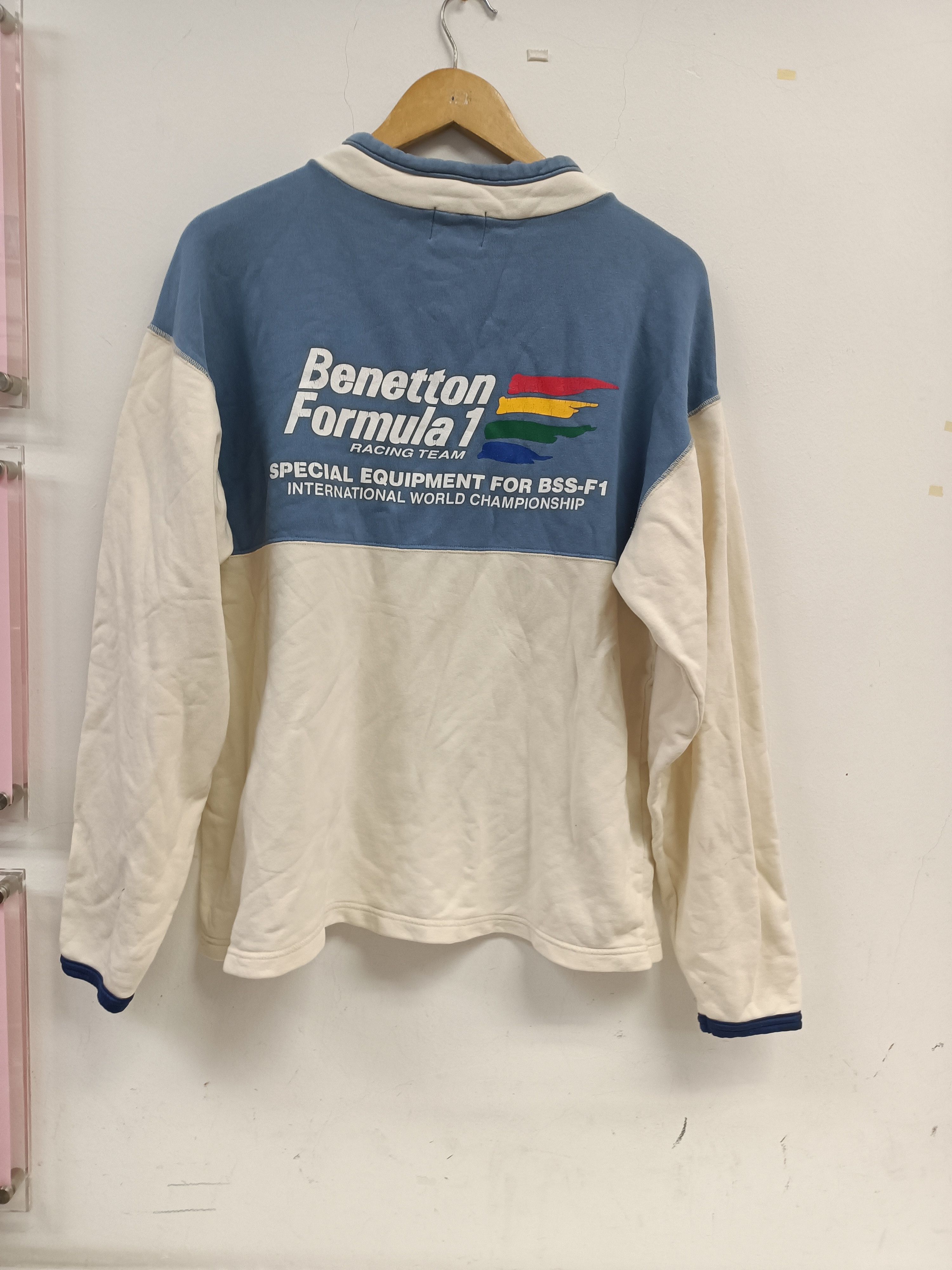 Benetton distressed sweatshirt benetton formula 1 racing team Size US M / EU 48-50 / 2 - 1 Thumbnail