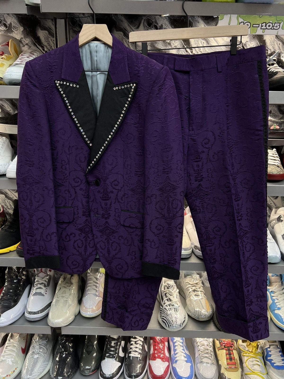 Gucci Gucci Purple Crystal Suit Set Size 34S - 1 Thumbnail