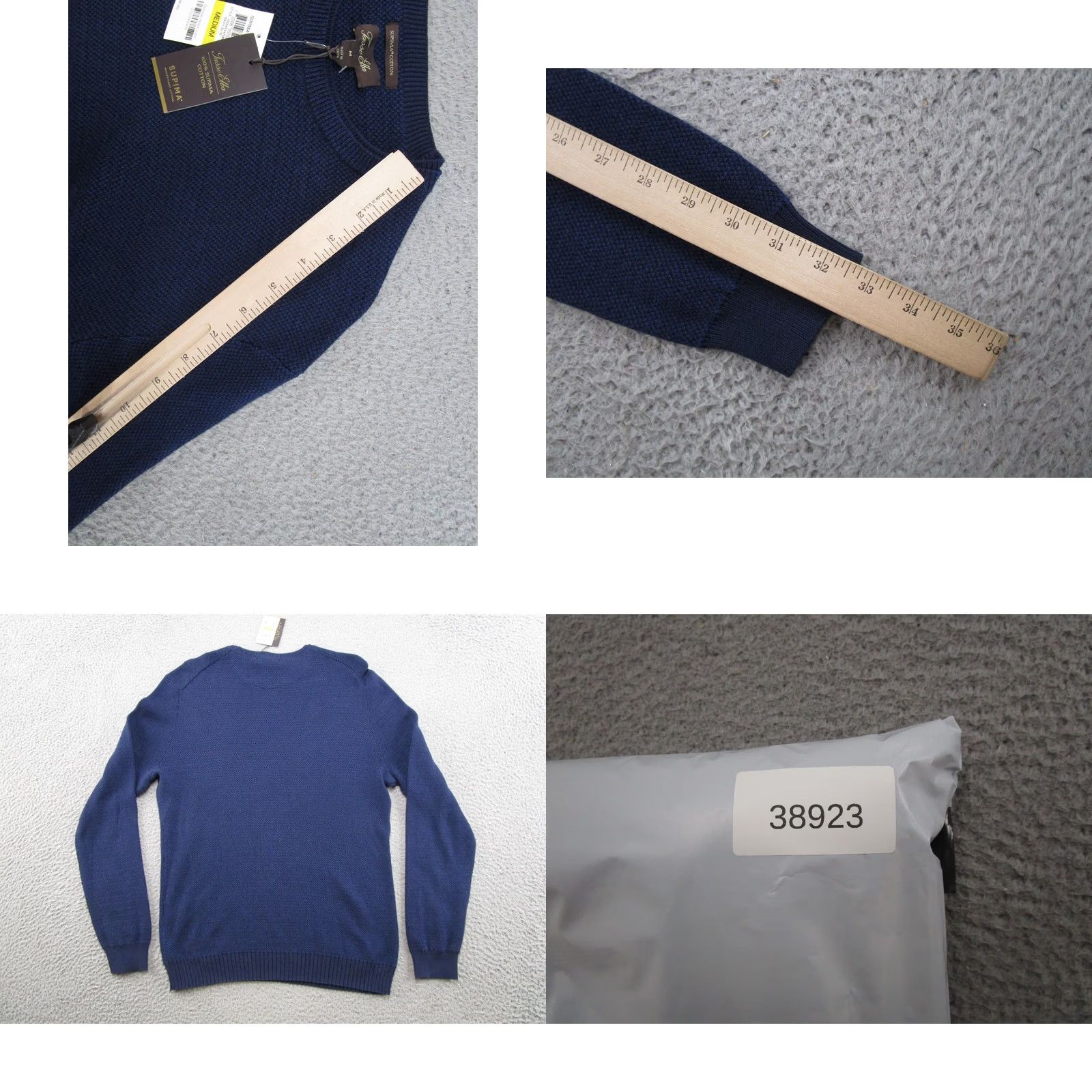 Tasso Elba Tasso Elba Sweater Men M Navy Blue Cotton Knit Crewneck Pullover Classic Preppy Size US M / EU 48-50 / 2 - 8 Thumbnail