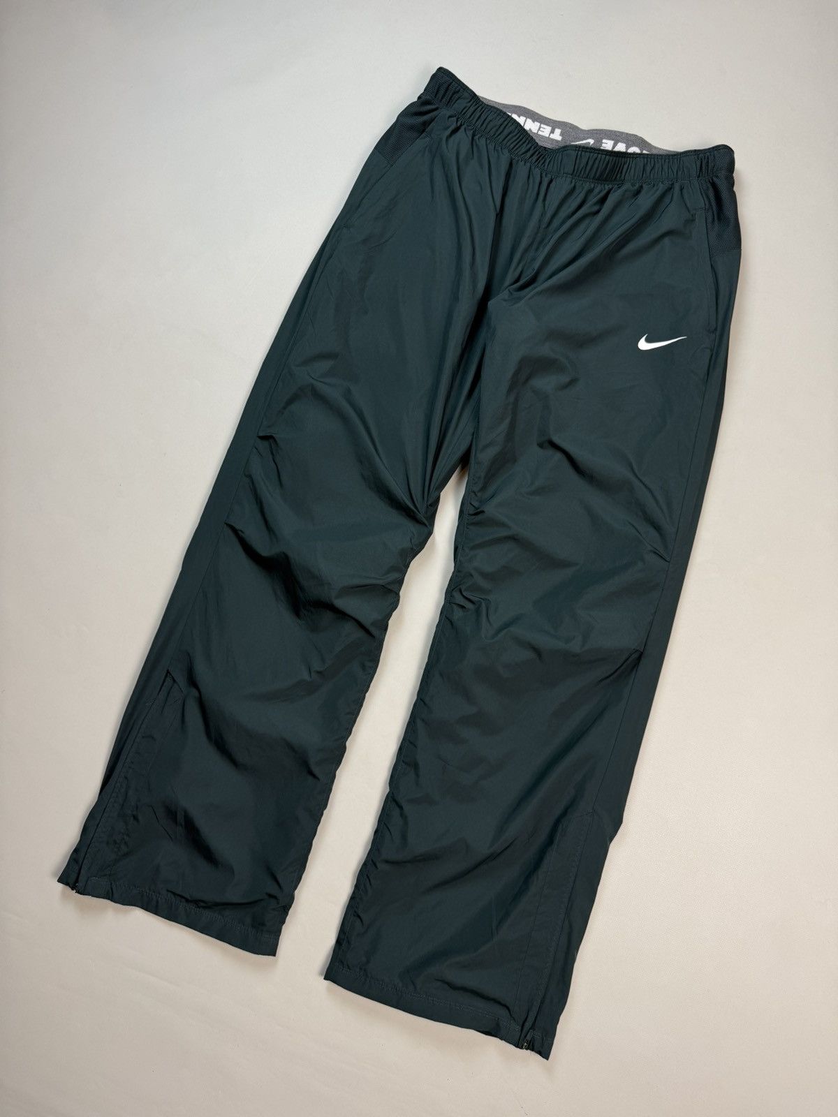 Nike Tennis Vintage Y2K Wide Leg Ankle Zip Track Pants Trousers Size US 34 / EU 50 - 4 Thumbnail