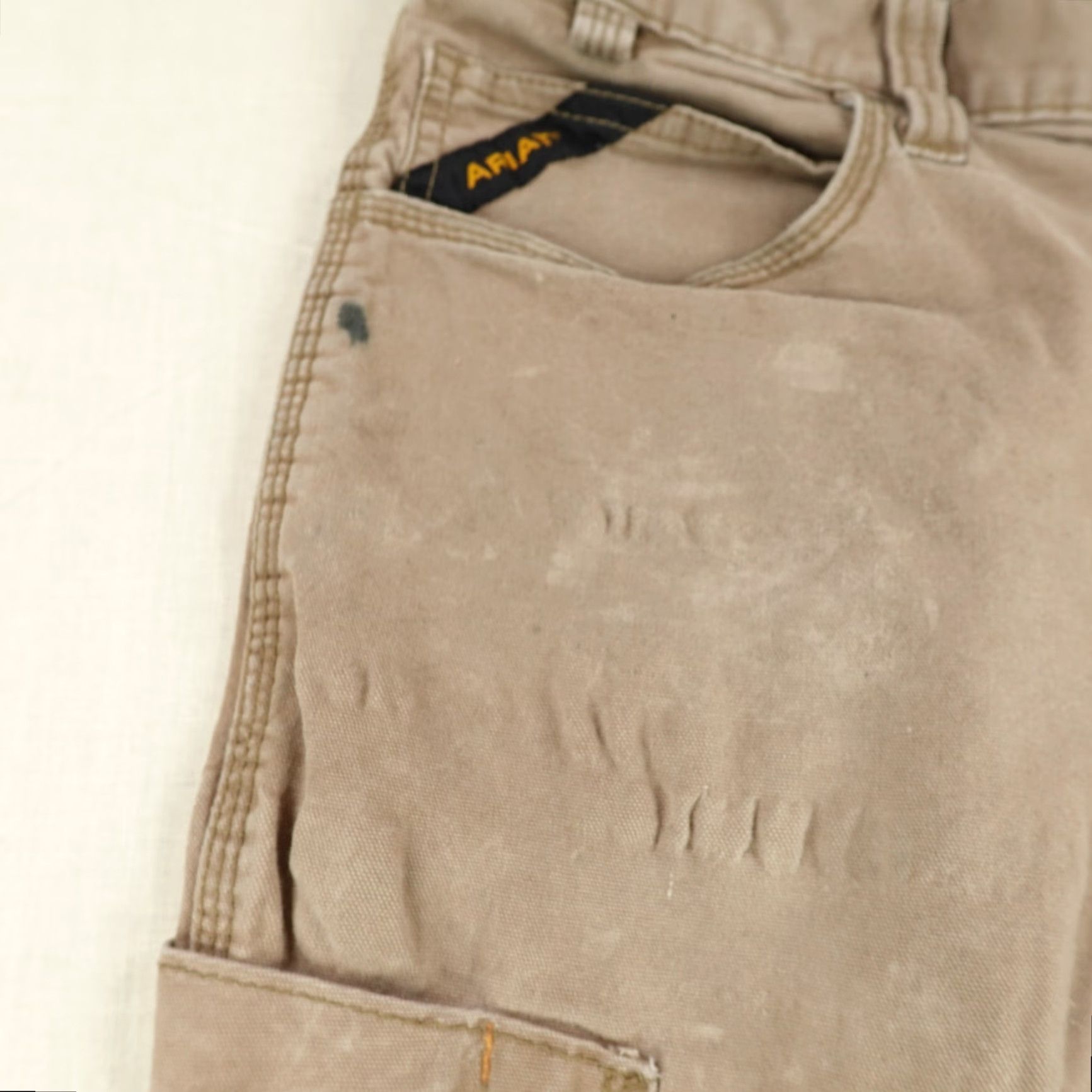 Ariat Ariat Pants Mens 36x32 Carpenter Canvas Workwear Relaxed Straight Brown 80% Cotton 20% Spandex Mens Regular Inseam 30" W36 L32 Size US 40 / EU 56 - 6 Thumbnail