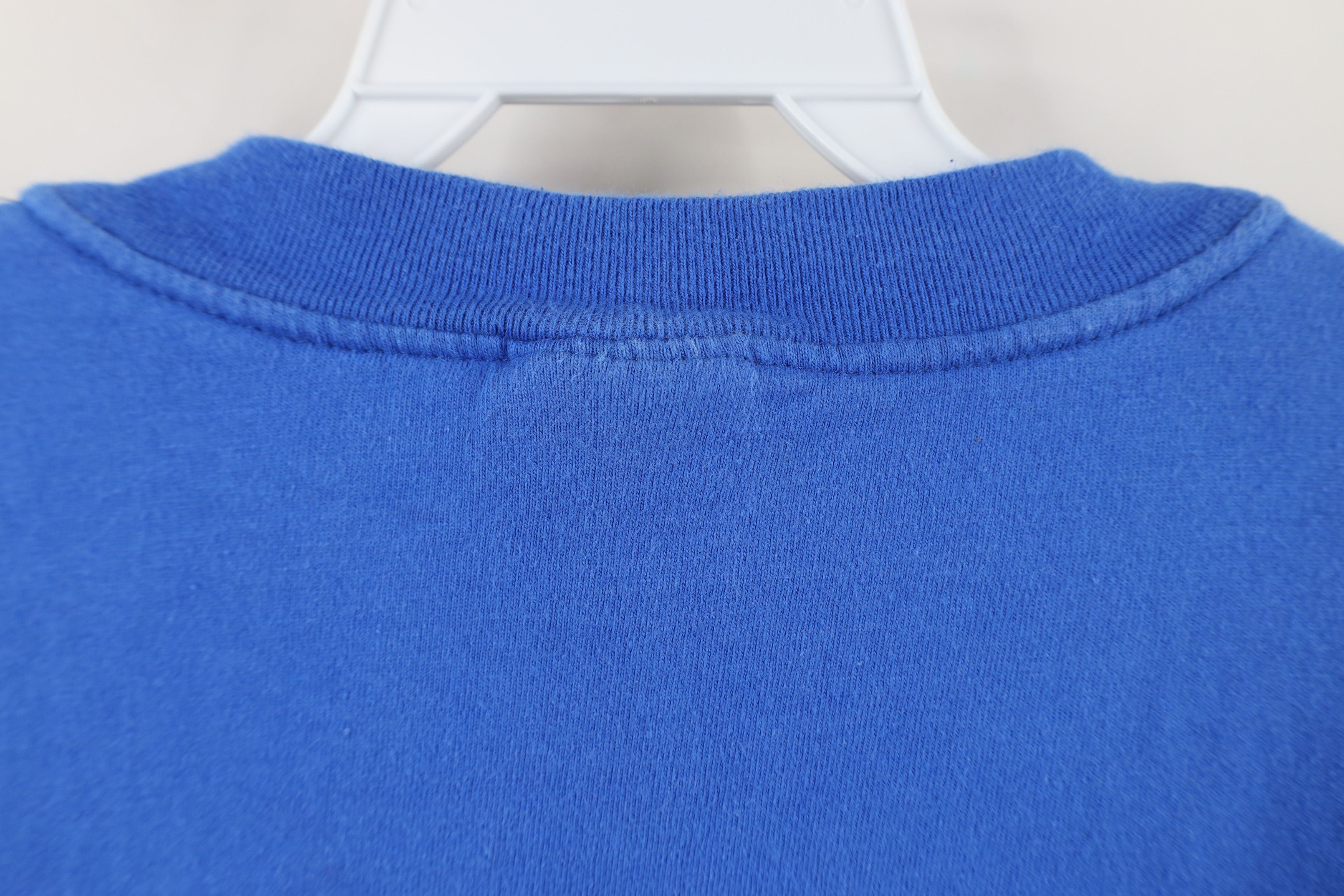 Hanes × Vintage Vintage 90s Hanes Beefy Long Sleeve T-Shirt Blue Cotton Size US L / EU 52-54 / 3 - 9 Thumbnail