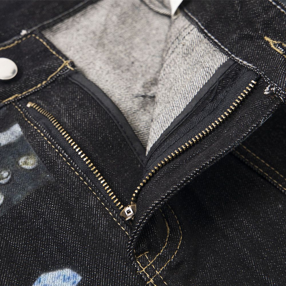 Japanese Brand × Vintage Hip-hop trend punk print rivet denim shorts y2k Size US 32 / EU 48 - 4 Thumbnail