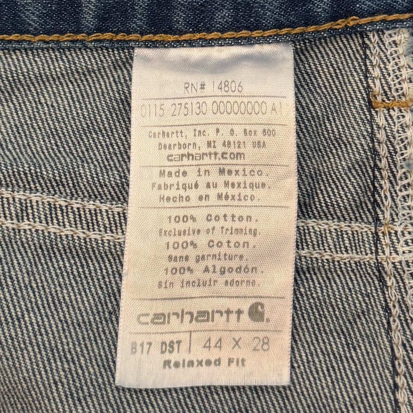 Carhartt × Carhartt Wip × Vintage Vintage Y2K Carhartt Relaxed Fit Essential Denim Jeans Size US 42 / EU 58 - 4 Thumbnail