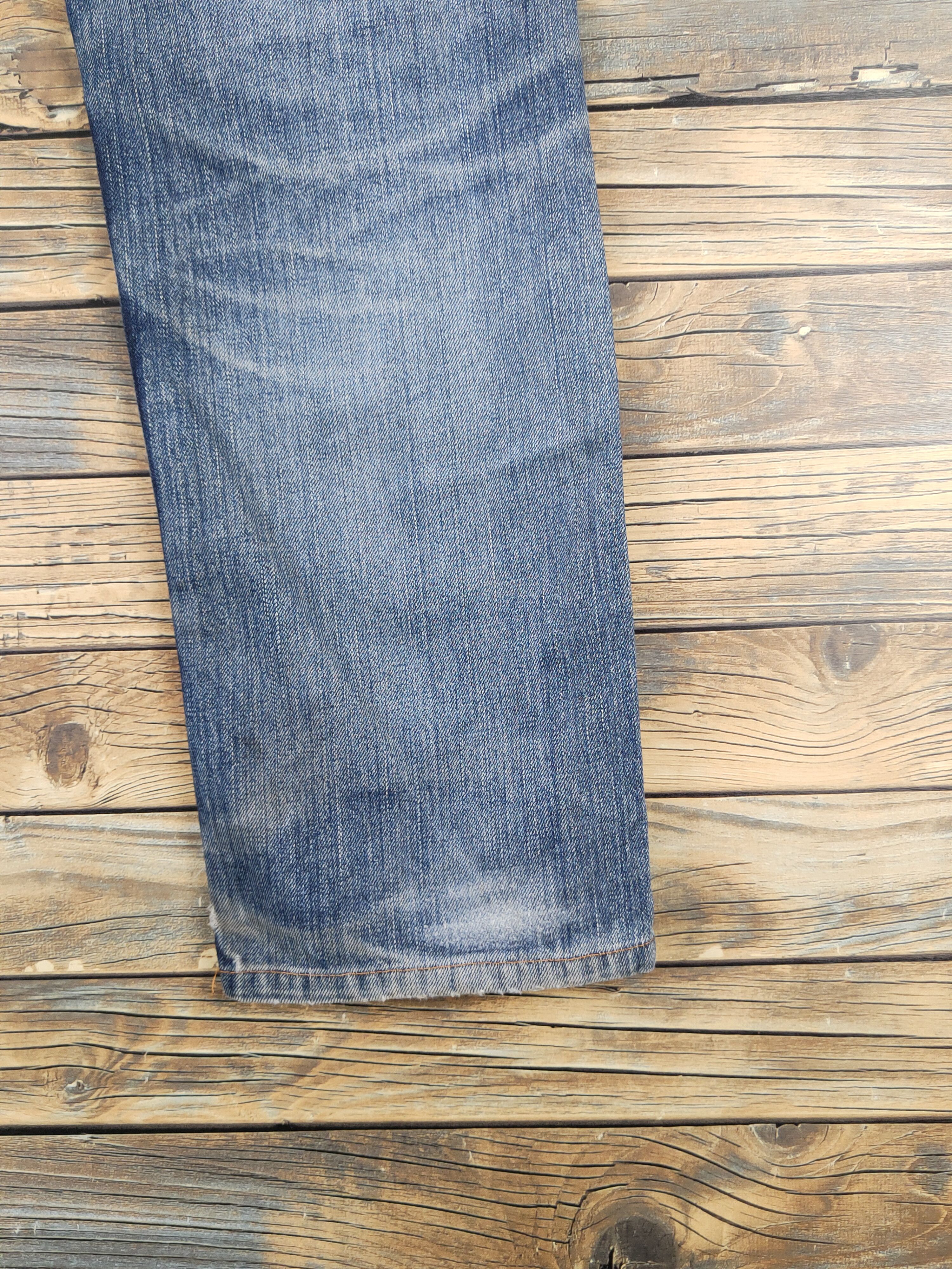 Levi's Levi's Dark Blue Faded Distressed Ripped Jeans #W1387 Size US 31 - 12 Thumbnail