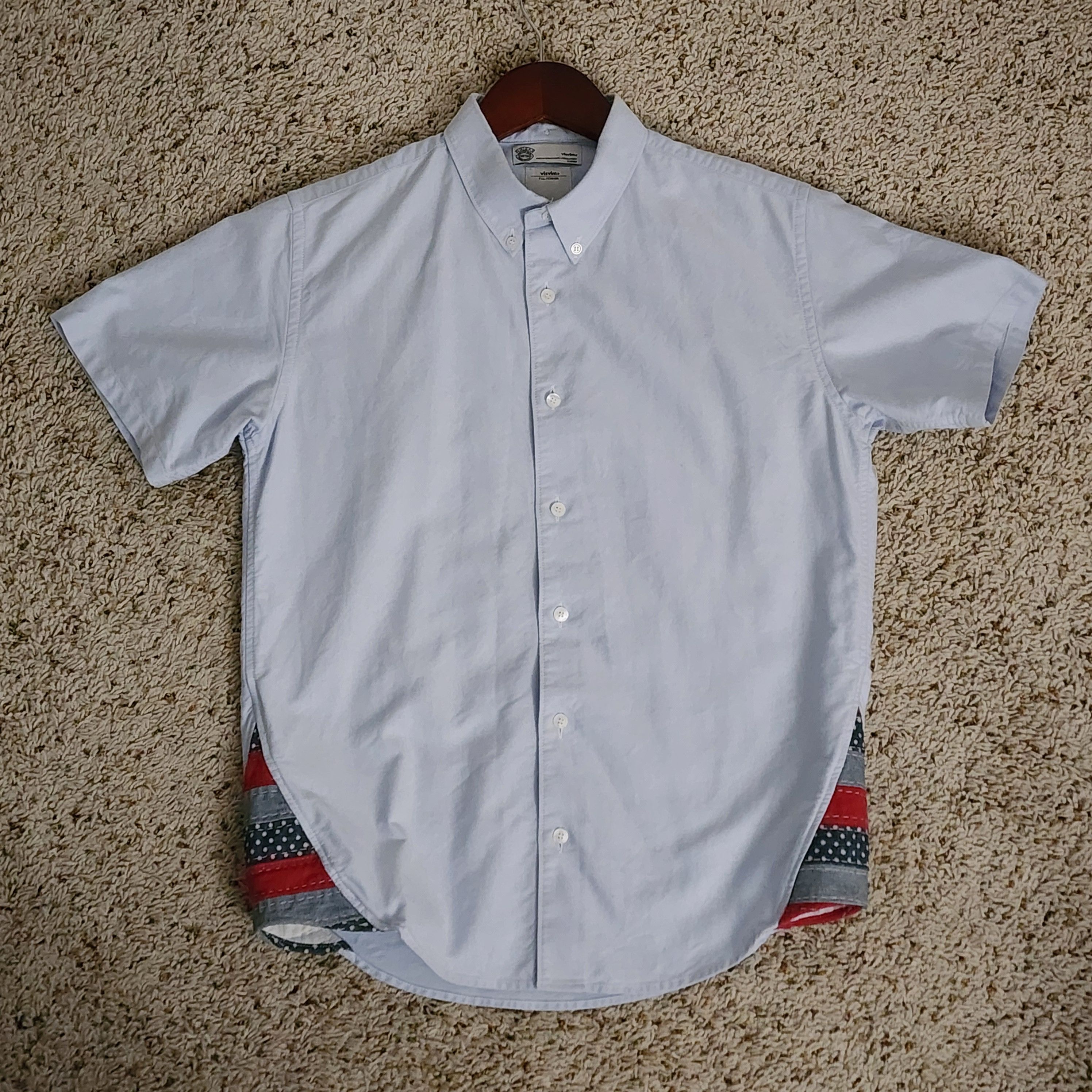 image of Visvim Lungta Oxford B.d. S/s Shirt Giza (Size Small) in Light Blue, Men's