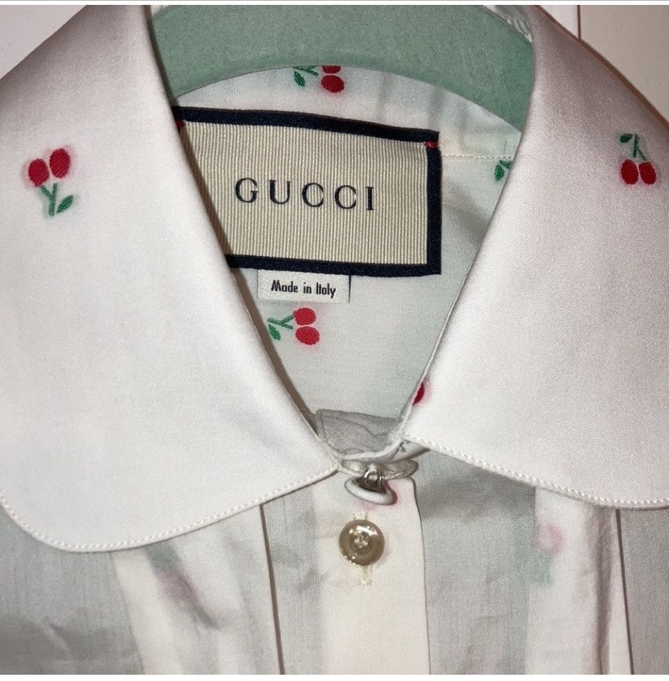 Gucci Gucci GG Cherry Cotton Poplin Shirt Size M / US 6-8 / IT 42-44 - 3 Thumbnail