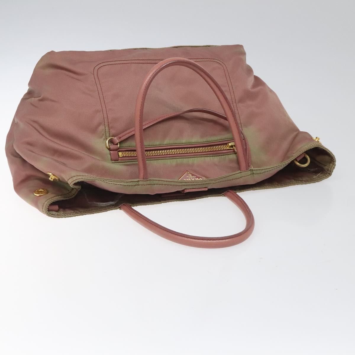Prada PRADA Hand Bag Nylon Pink Gold Size ONE SIZE - 6 Thumbnail