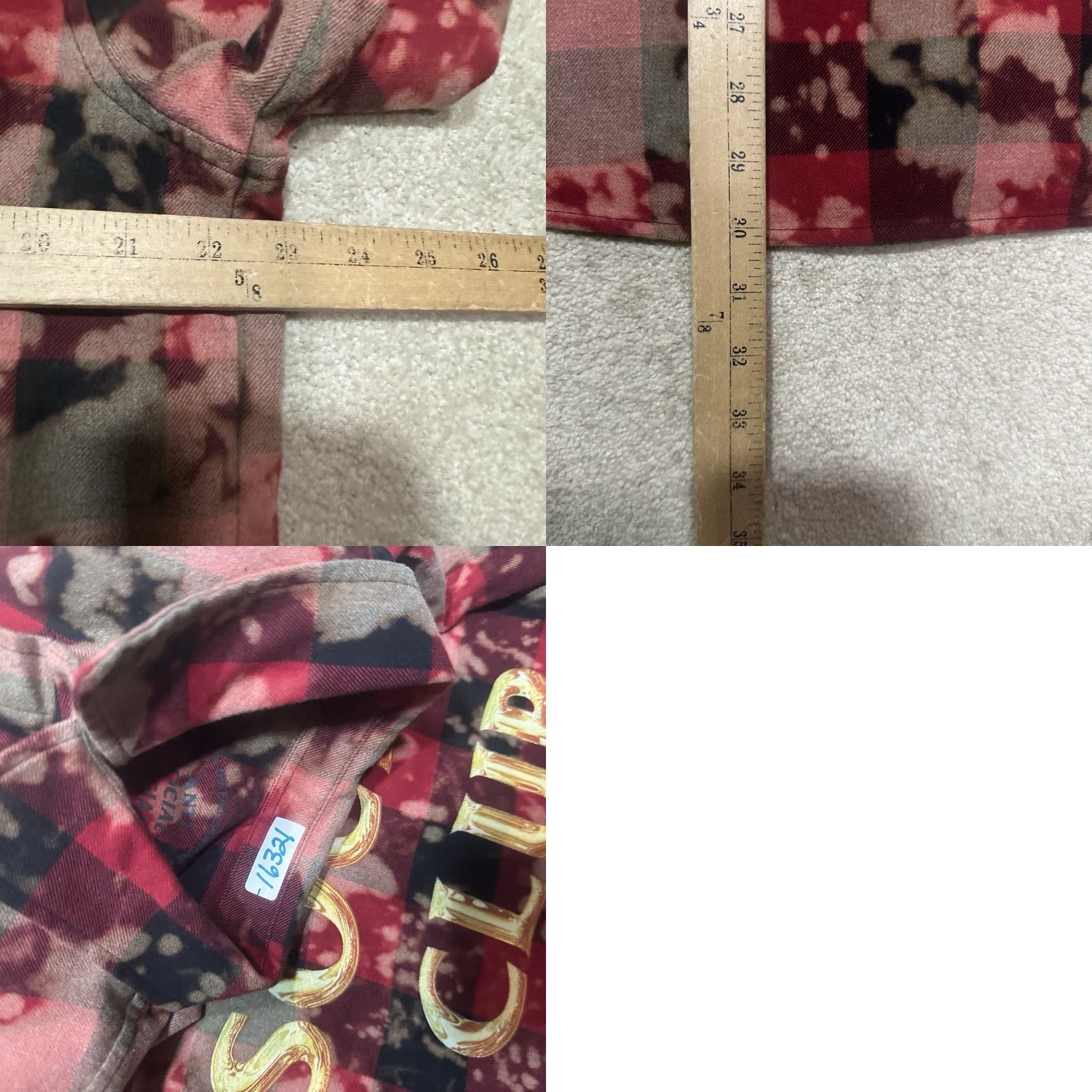 Anti Social Social Club Anti Social Social Club Shirt Button-Up Flannel Mens Large Red Tie Dye Plaid Long Sleeve Collar Down Vintage No Size US L / EU 52-54 / 3 - 8 Thumbnail