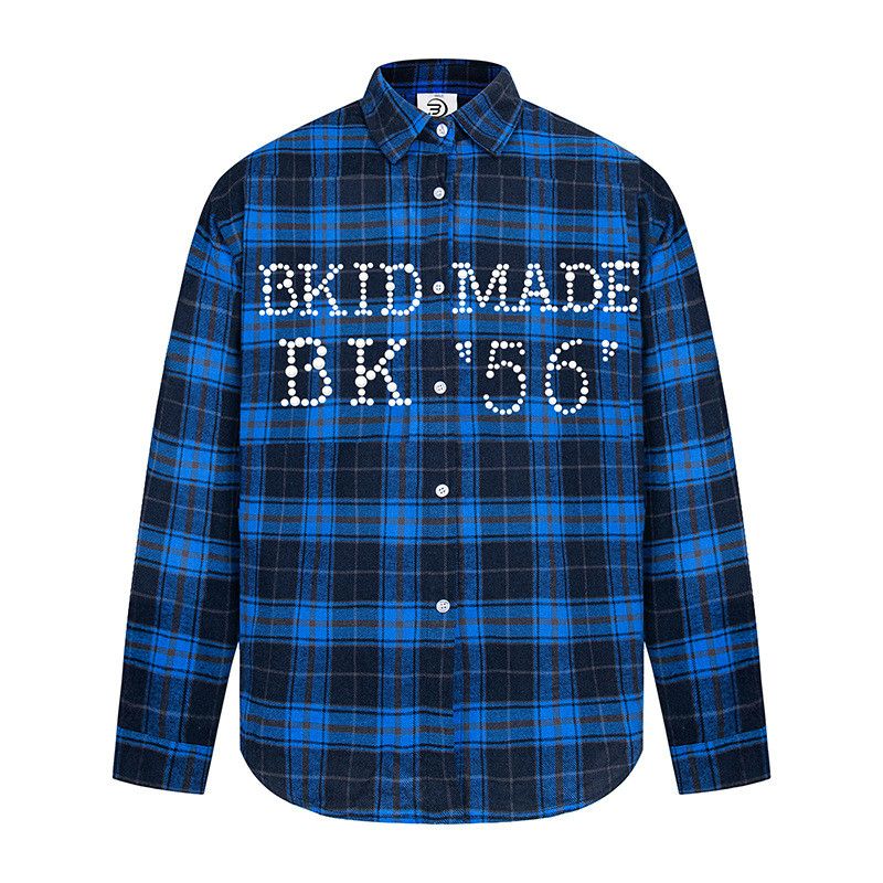 Japanese Brand American retro street embroidered plaid long-sleeved shirt Size US M / EU 48-50 / 2 - 1 Thumbnail