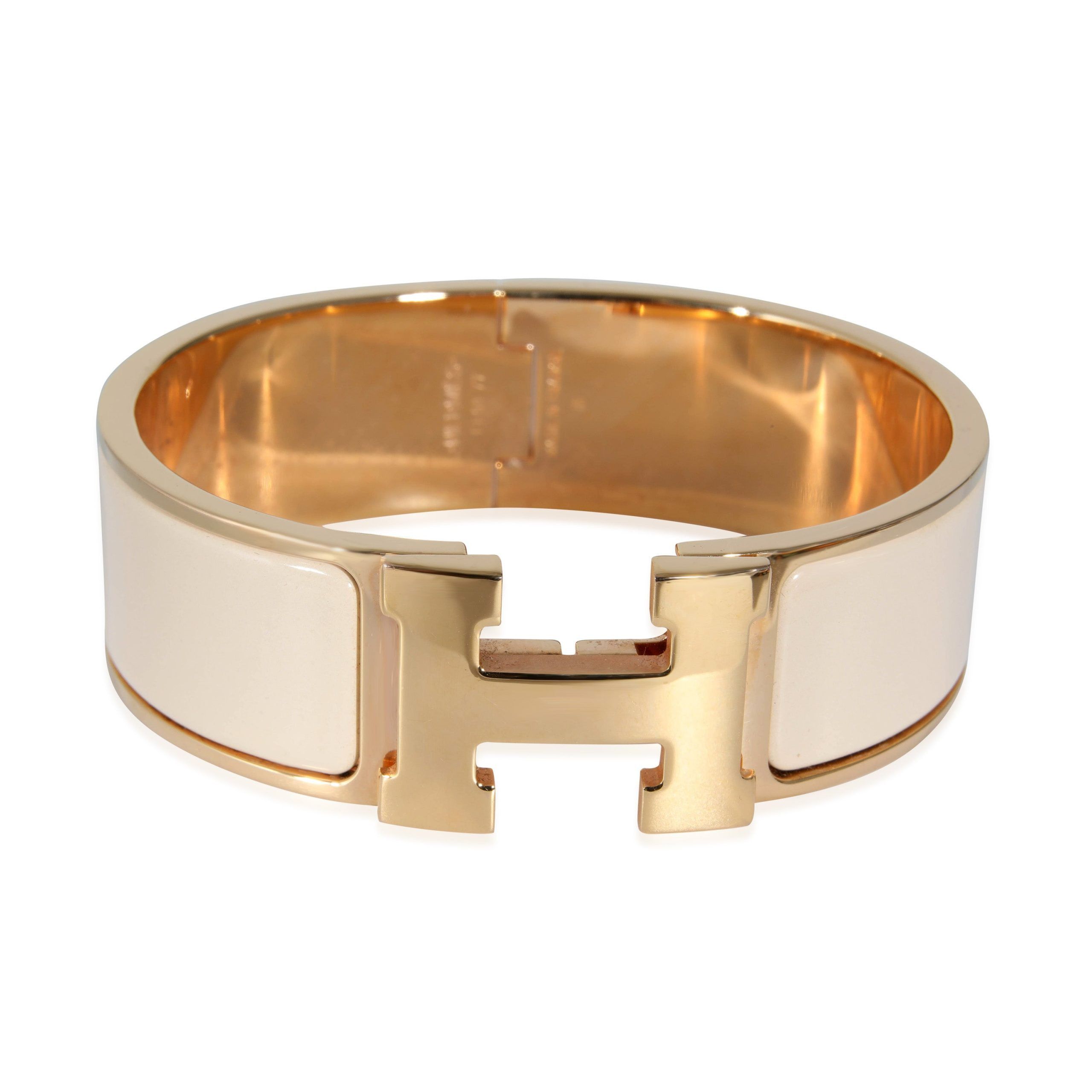 Hermes Hermès Clic Clac H Bracelet in Creme, 20mm Size ONE SIZE - 1 Thumbnail
