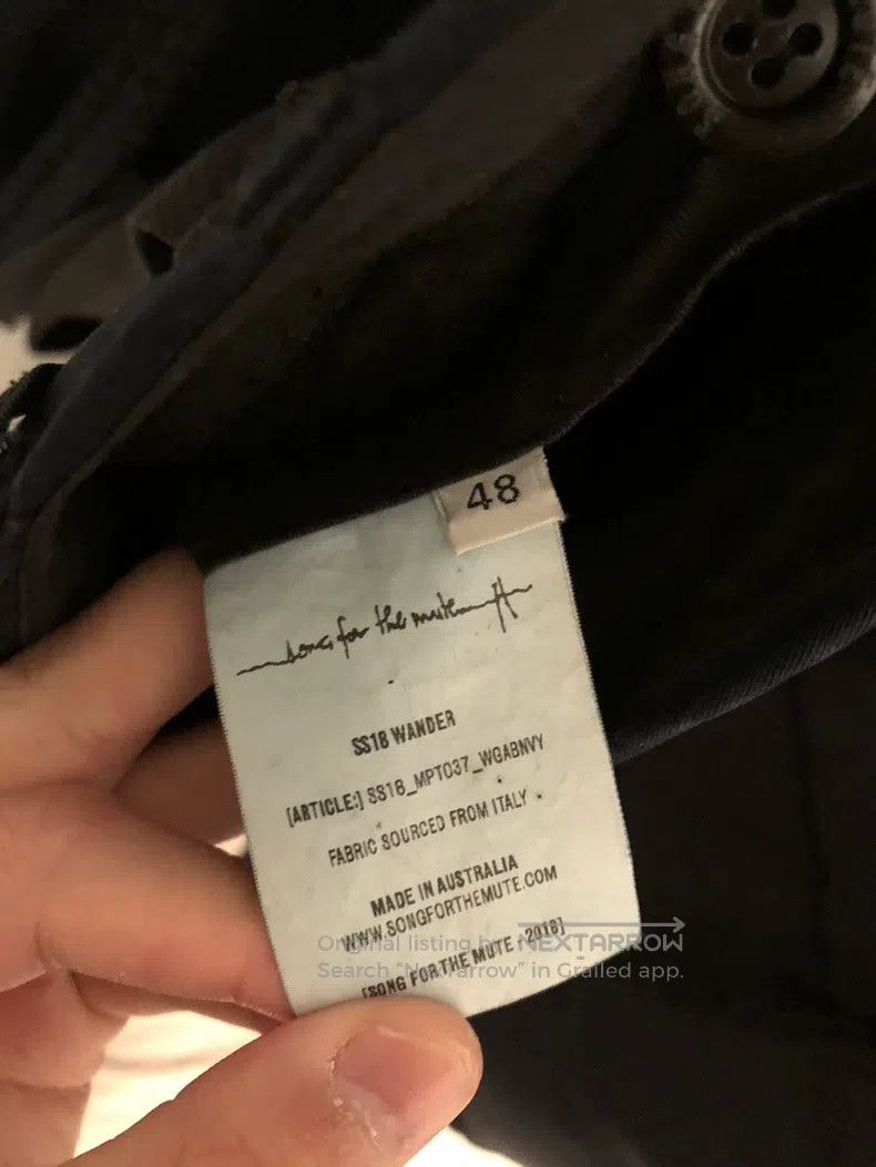 Song For The Mute SONG FOR THE MUTE Classic drawstring belt pants Size US 32 / EU 48 - 3 Thumbnail