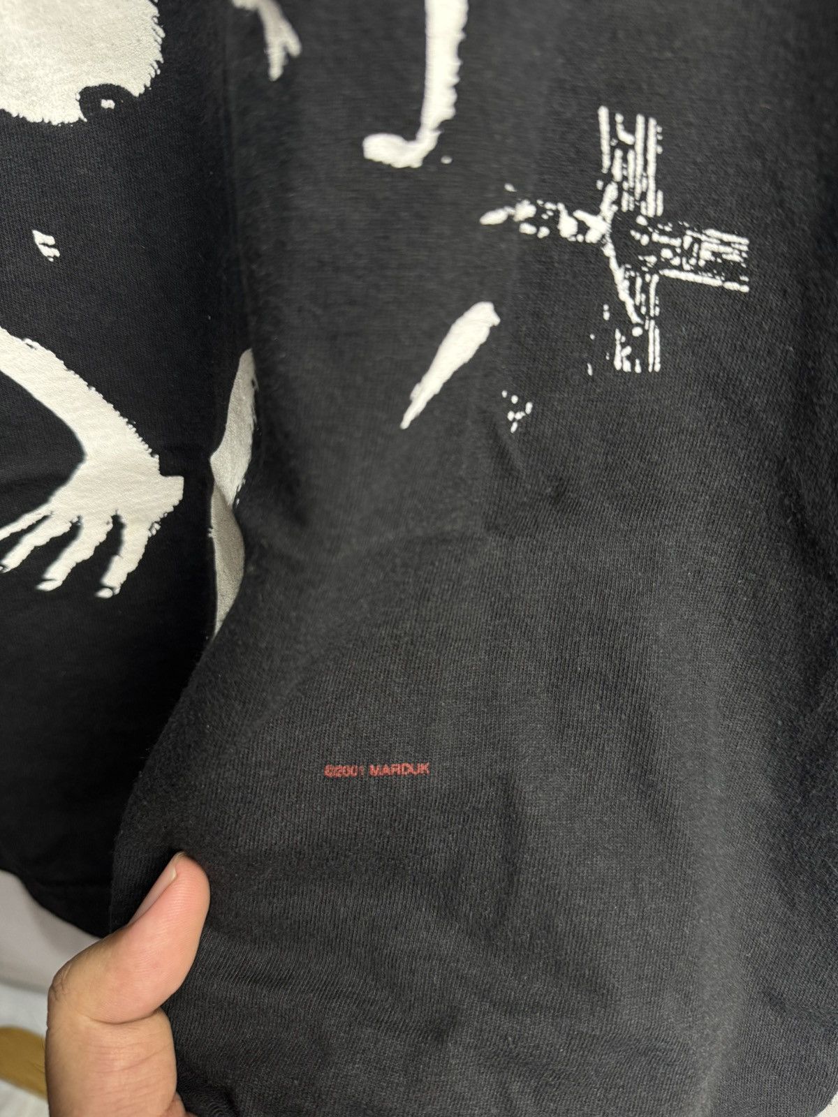 Band Tees Marduk "Fuck Me Jesus" Long Sleeve 2001 Size US XL / EU 56 / 4 - 6 Thumbnail