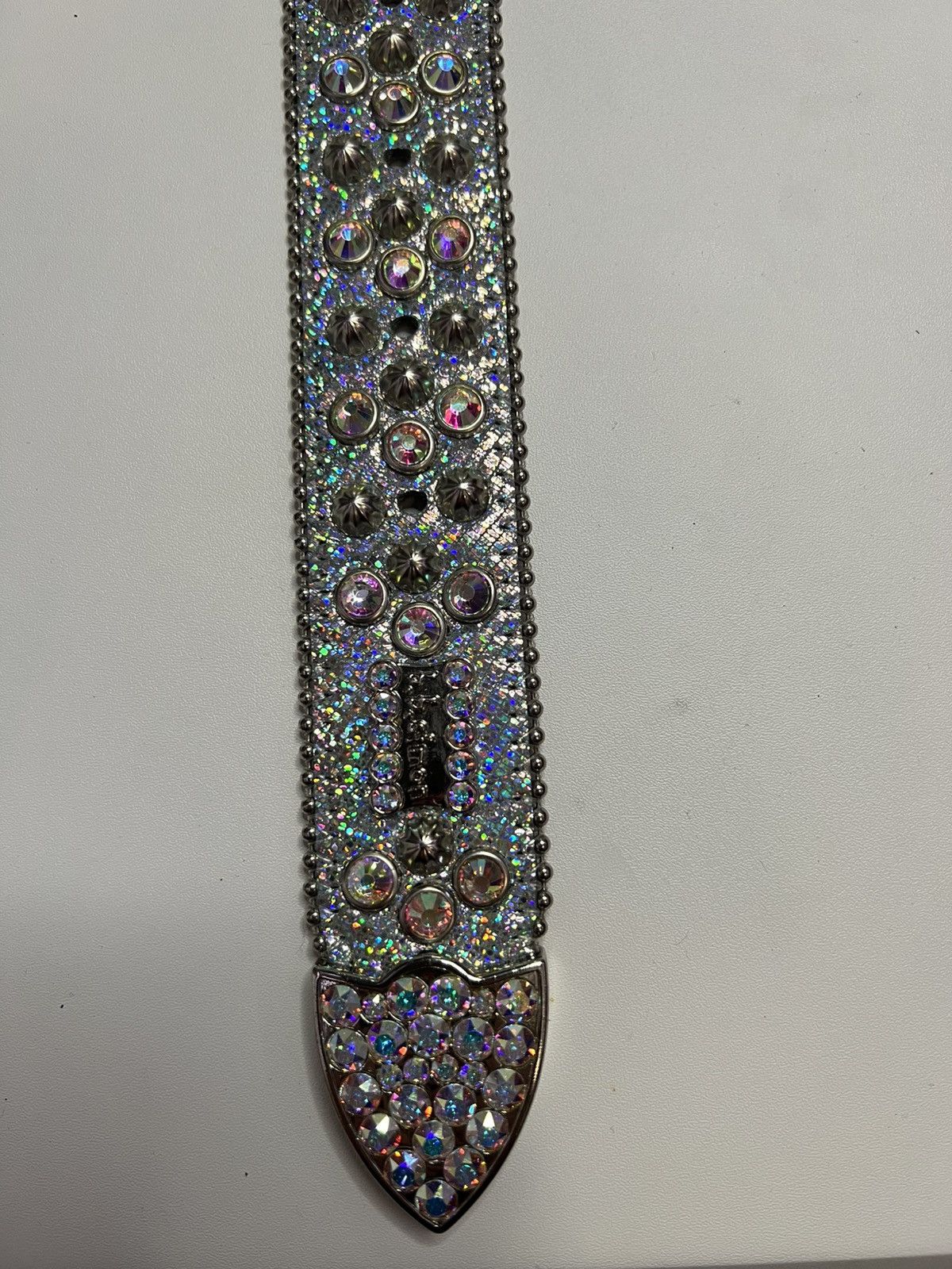 B.B. Simon B.B. Simon Rhinestone Crystal Belt Silver Size 34 - 9 Thumbnail