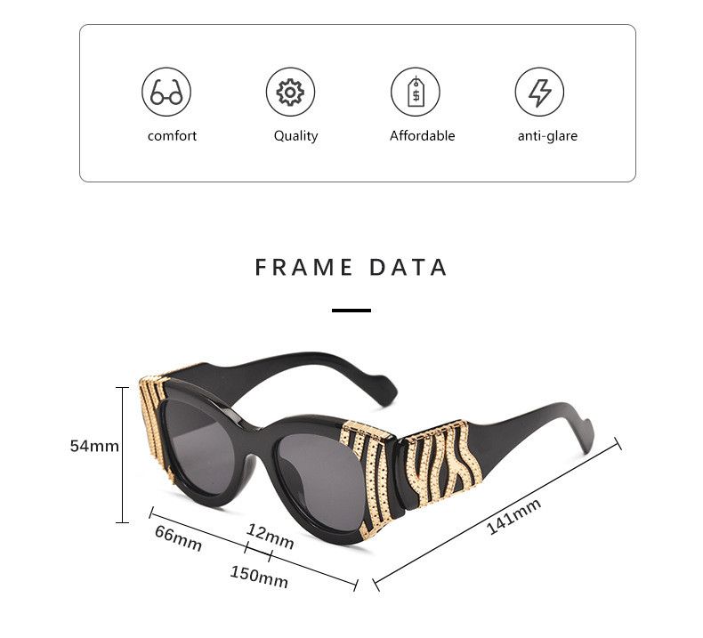 Electric Visual Big Frame Cat Eye Sunglasses Size ONE SIZE - 4 Thumbnail