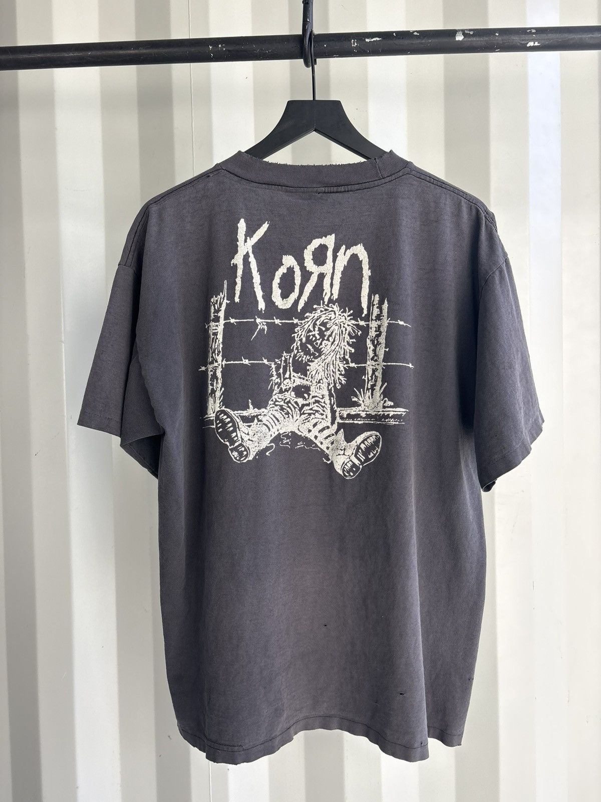 Band Tees Thrashed Korn Faded Distressed Shirt GRUNGE Band Size US XL / EU 56 / 4 - 2 Thumbnail