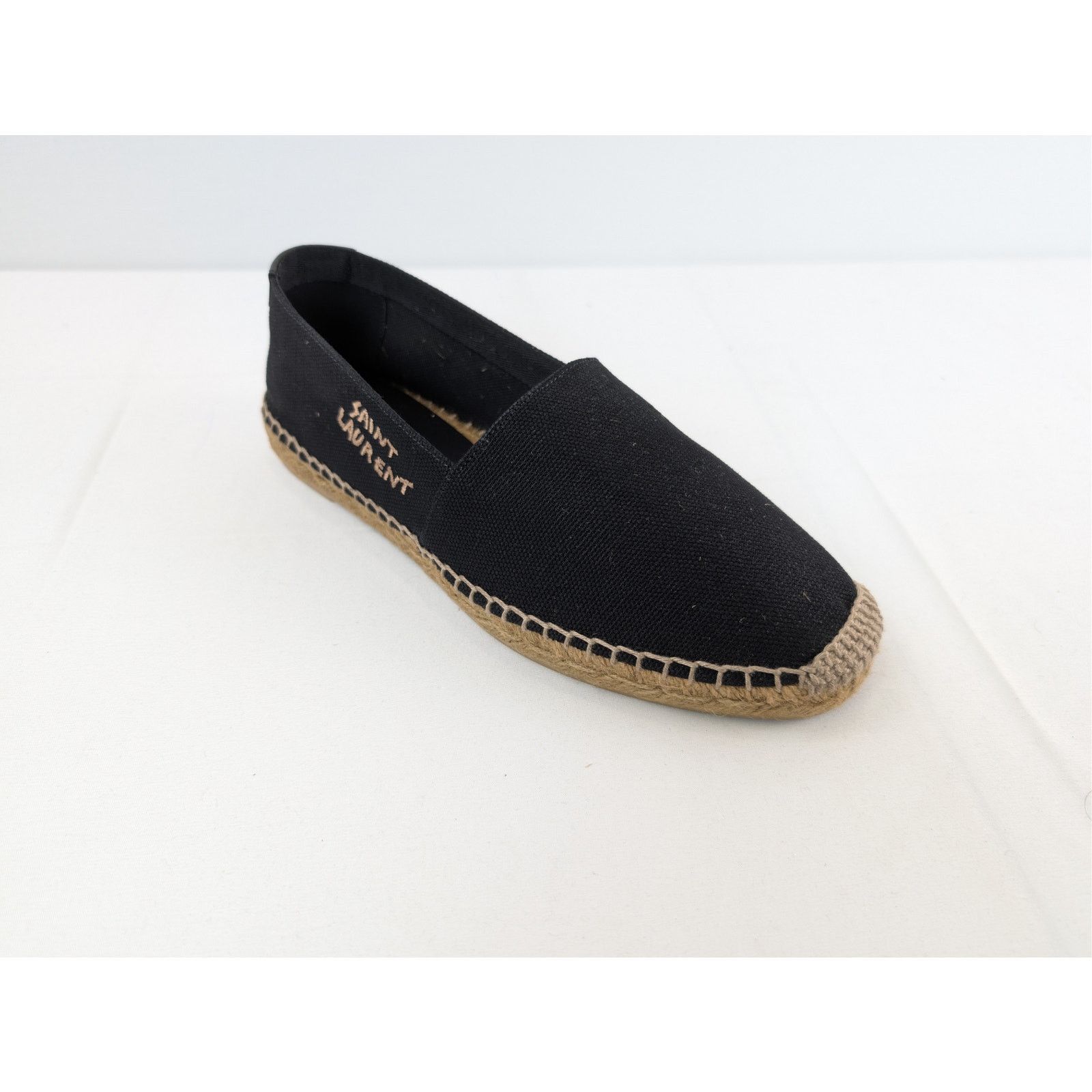 Saint Laurent Paris o1rshd1 Saint Laurent Canvas Espadrilles Slip On Shoes Black Size US 7.5 / EU 40-41 - 3 Thumbnail