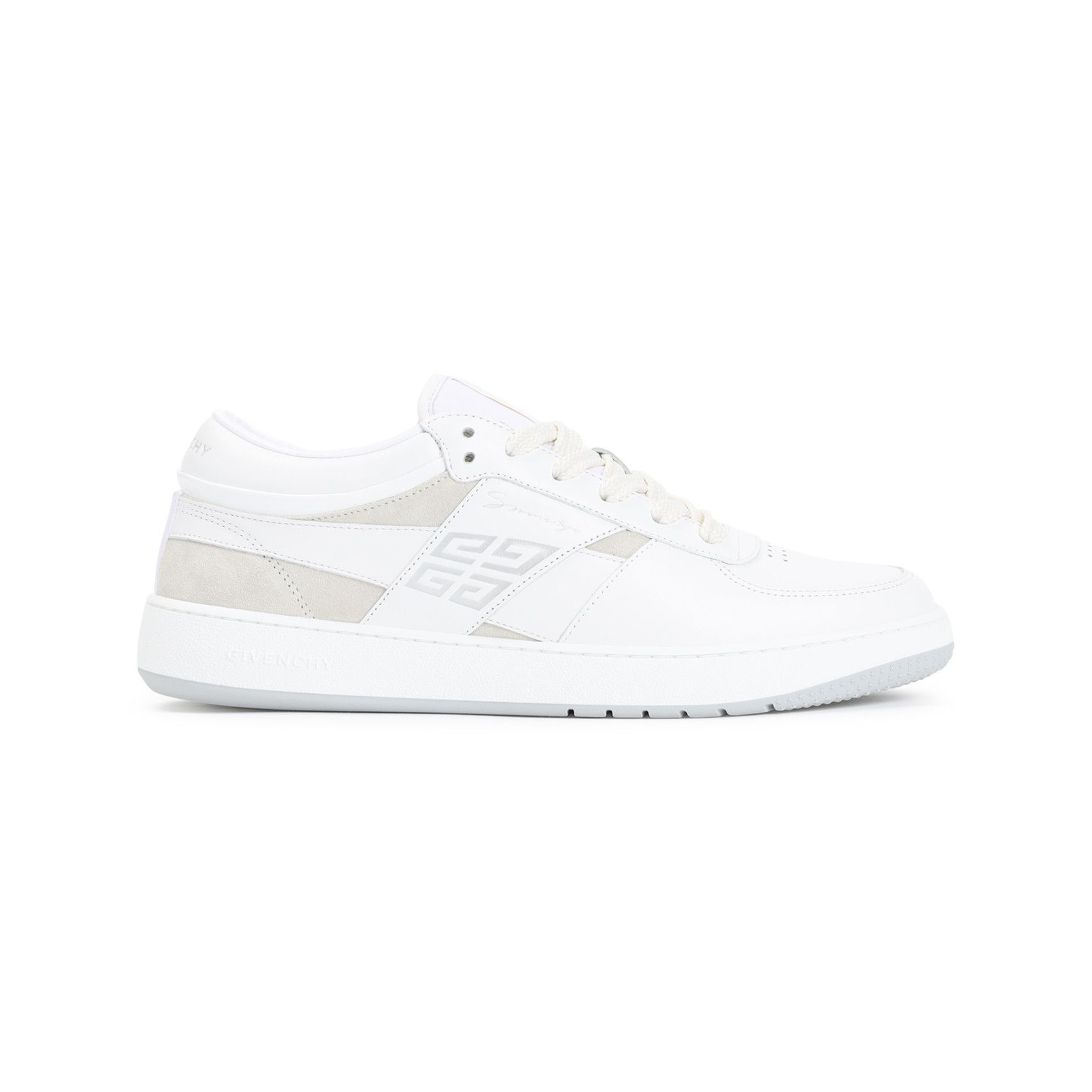 Givenchy Givenchy White Silm Sneakers In Nylon And Suede