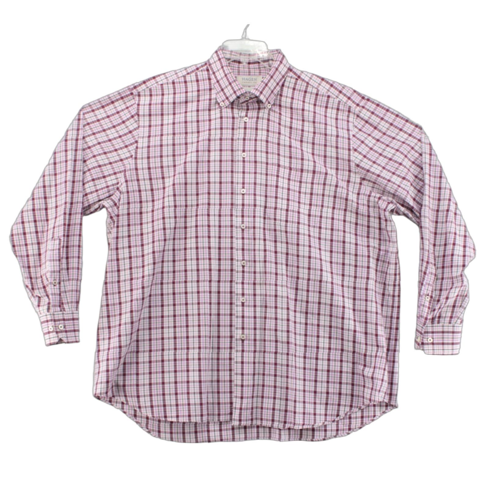 Vintage Hagen Carmel Dress Shirt Men's XXL Classic Fit Plaid Button Down Office Casual Shirt Size US XXL / EU 58 / 5 - 1 Thumbnail