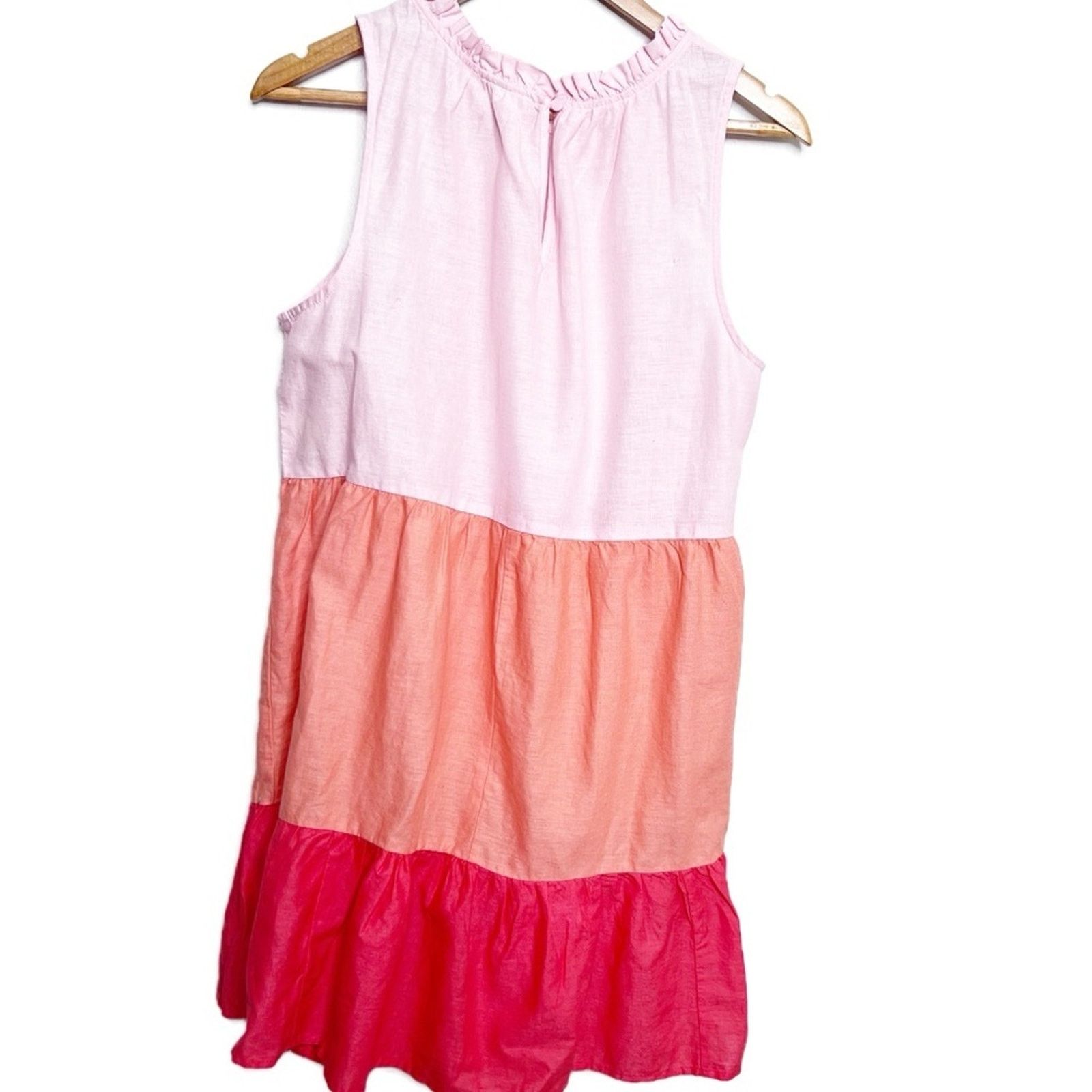 St. Johns Bay New with Tag St. John's Bay Women's Linen Ruffle Mini Dress Size M / US 6-8 / IT 42-44 - 11 Thumbnail