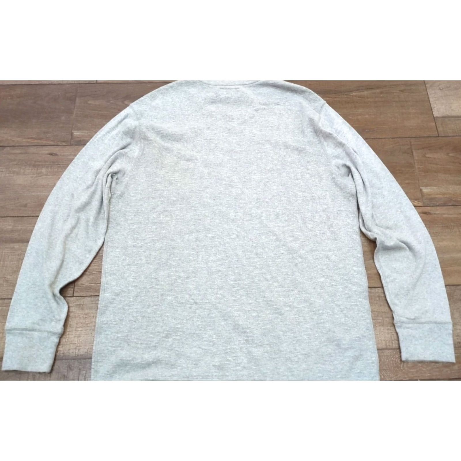 Polo Ralph Lauren Polo Ralph Lauren Mens L Gray Waffle Knit Long Sleeve Crew Neck Shirt Size US XL / EU 56 / 4 - 4 Thumbnail
