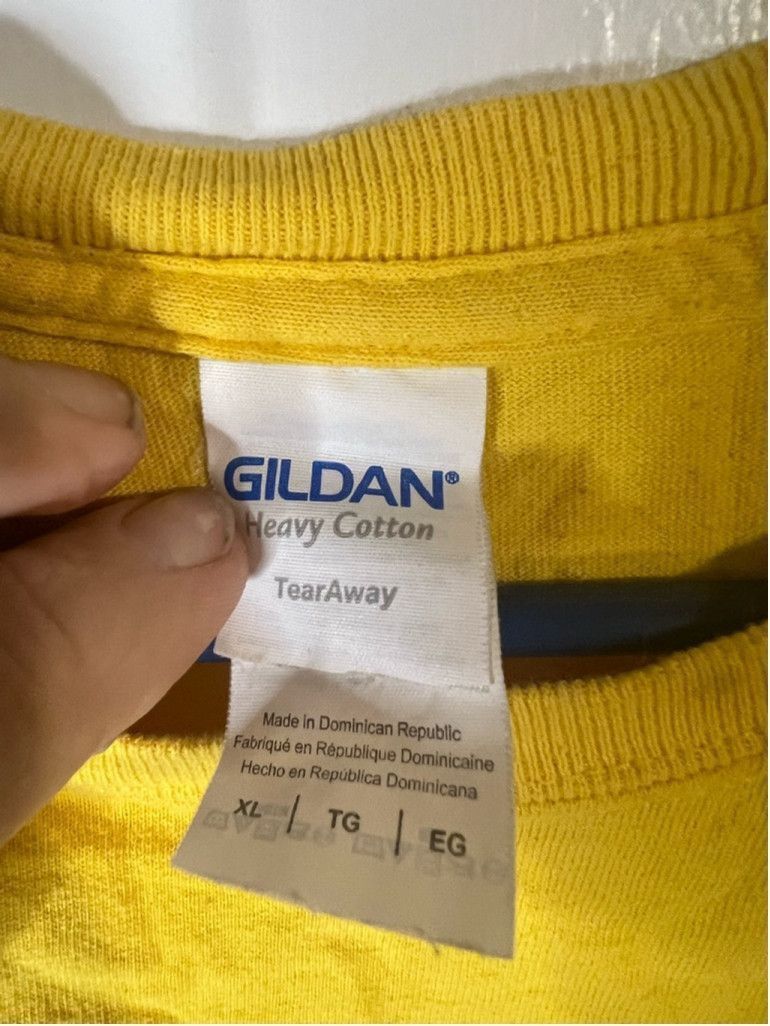 Gildan Men's Gildan Coca-Cola T-Shirt XL Yellow Size US XL / EU 56 / 4 - 3 Thumbnail