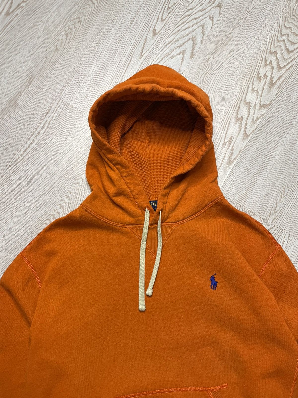 Polo Ralph Lauren × Vintage Vintage Y2K Polo Ralph Lauren Orange hoodie size M Size US M / EU 48-50 / 2 - 3 Thumbnail