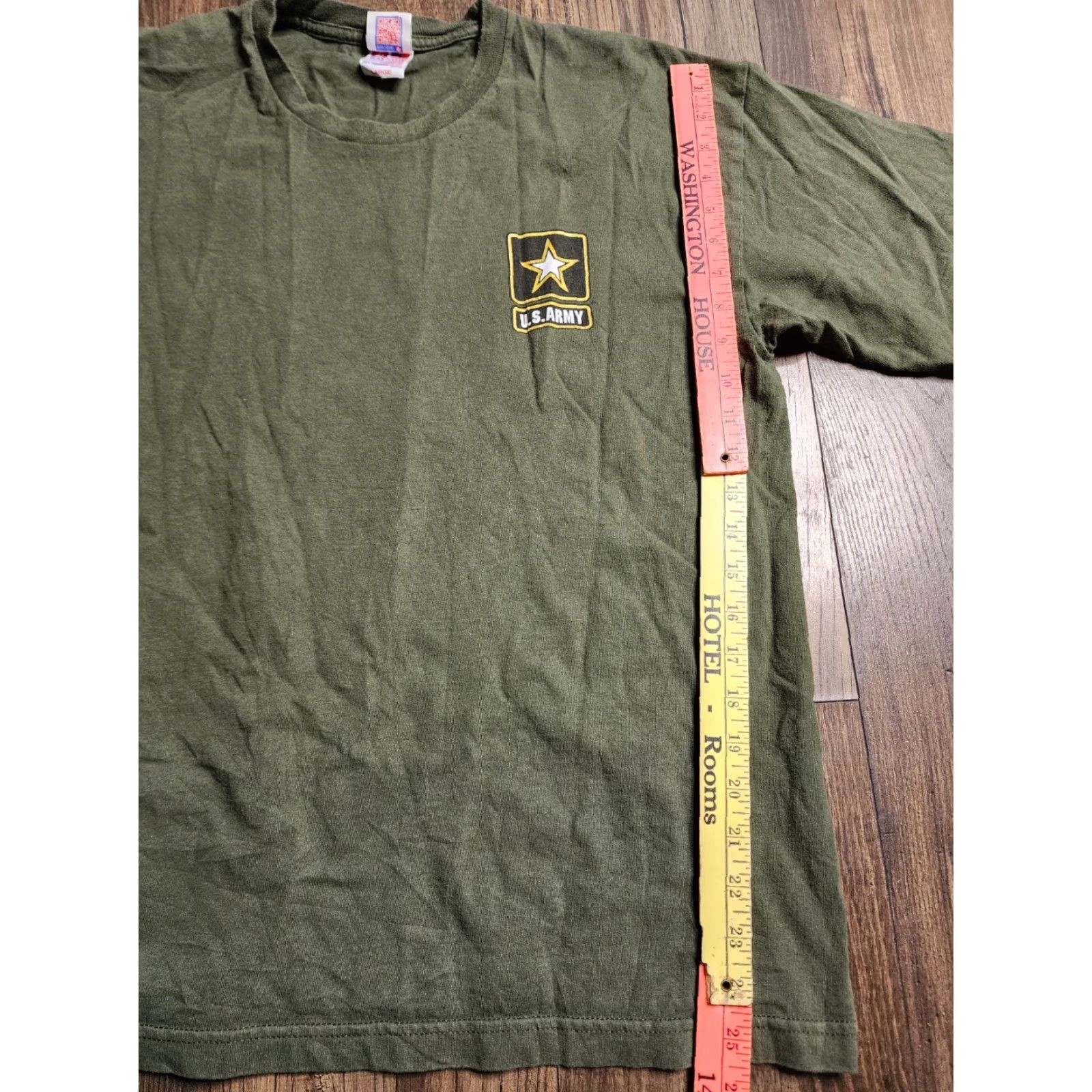 Doublet Bayside Bayside Mens L US Army Soldiers Quote Green T Shirt Double Sided Distressed Size US L / EU 52-54 / 3 - 2 Thumbnail