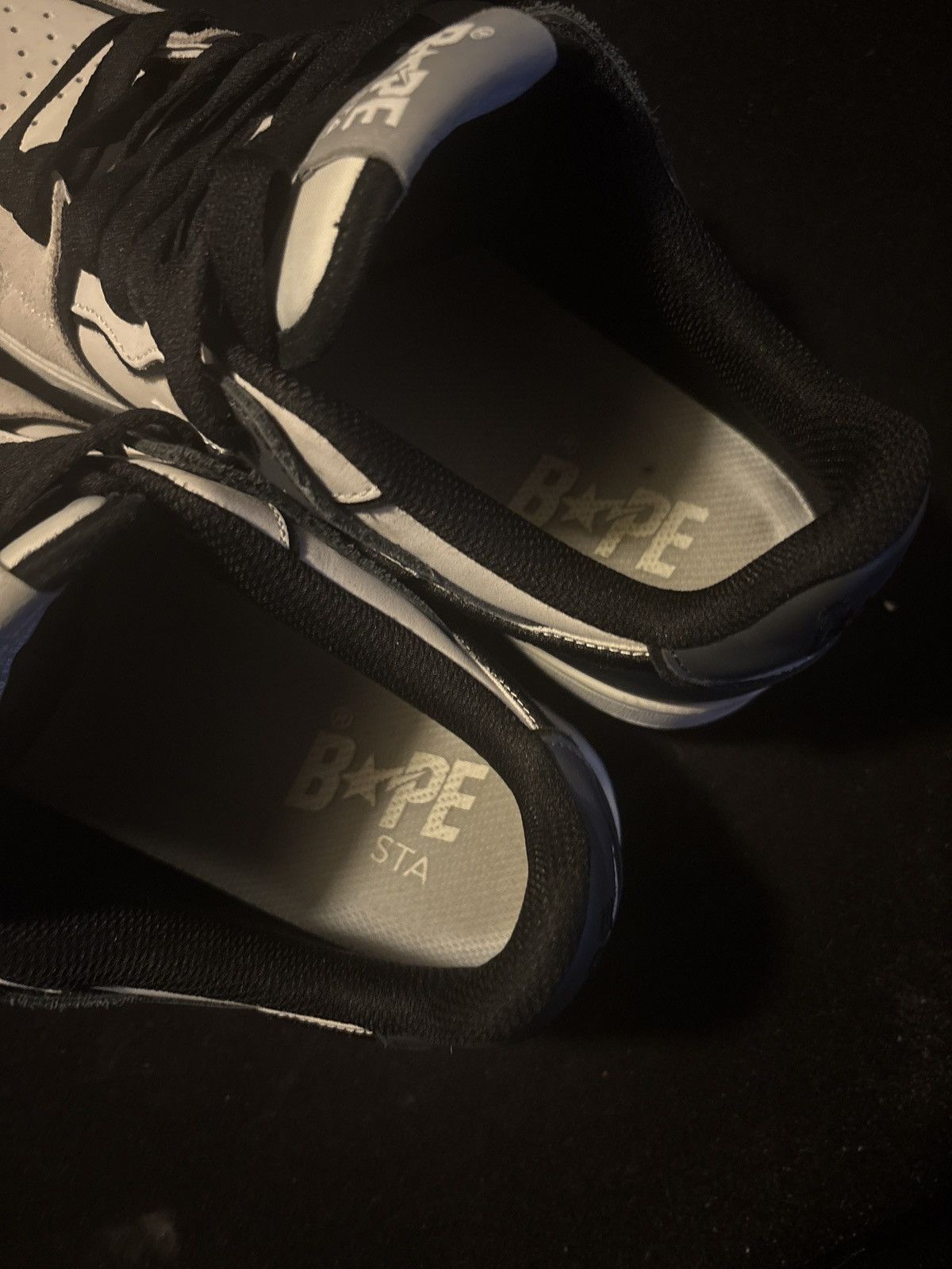Bape Bathing ape Skate sta sneaker #5 M1 black & gray Worn twice Size US 10 / EU 43 - 5 Thumbnail