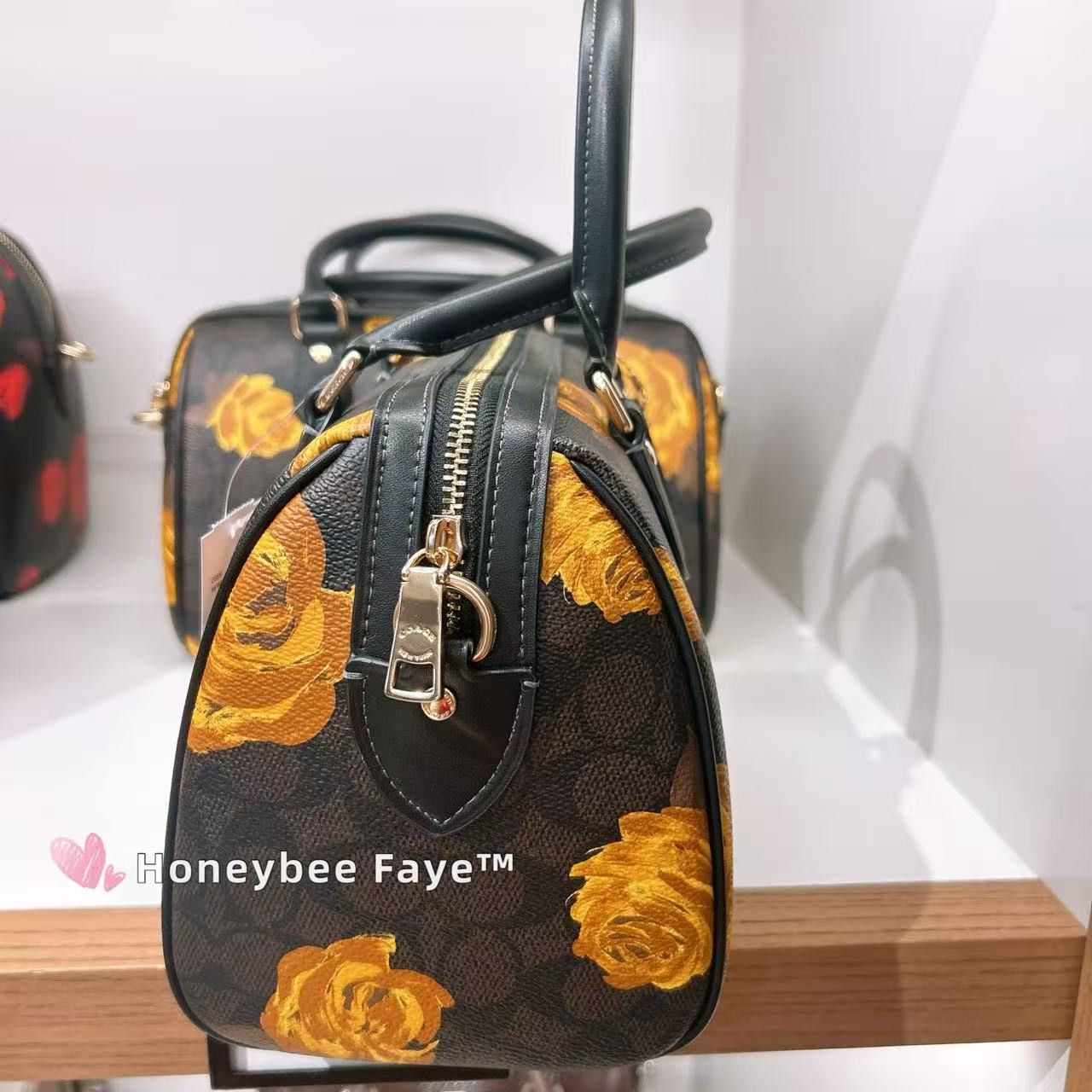 Rowan Satchel Bag In Signature Canvas With Floral Print