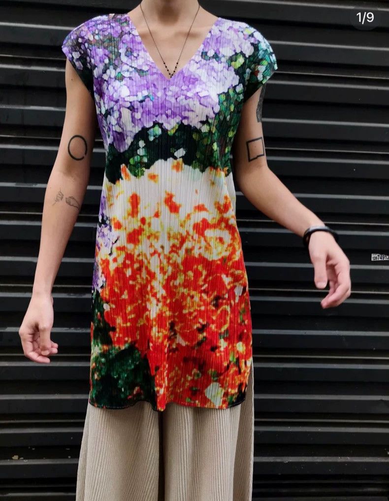 Issey Miyake Issey Miyake Hydrangea dress Size L / US 10 / IT 46 - 8 Thumbnail
