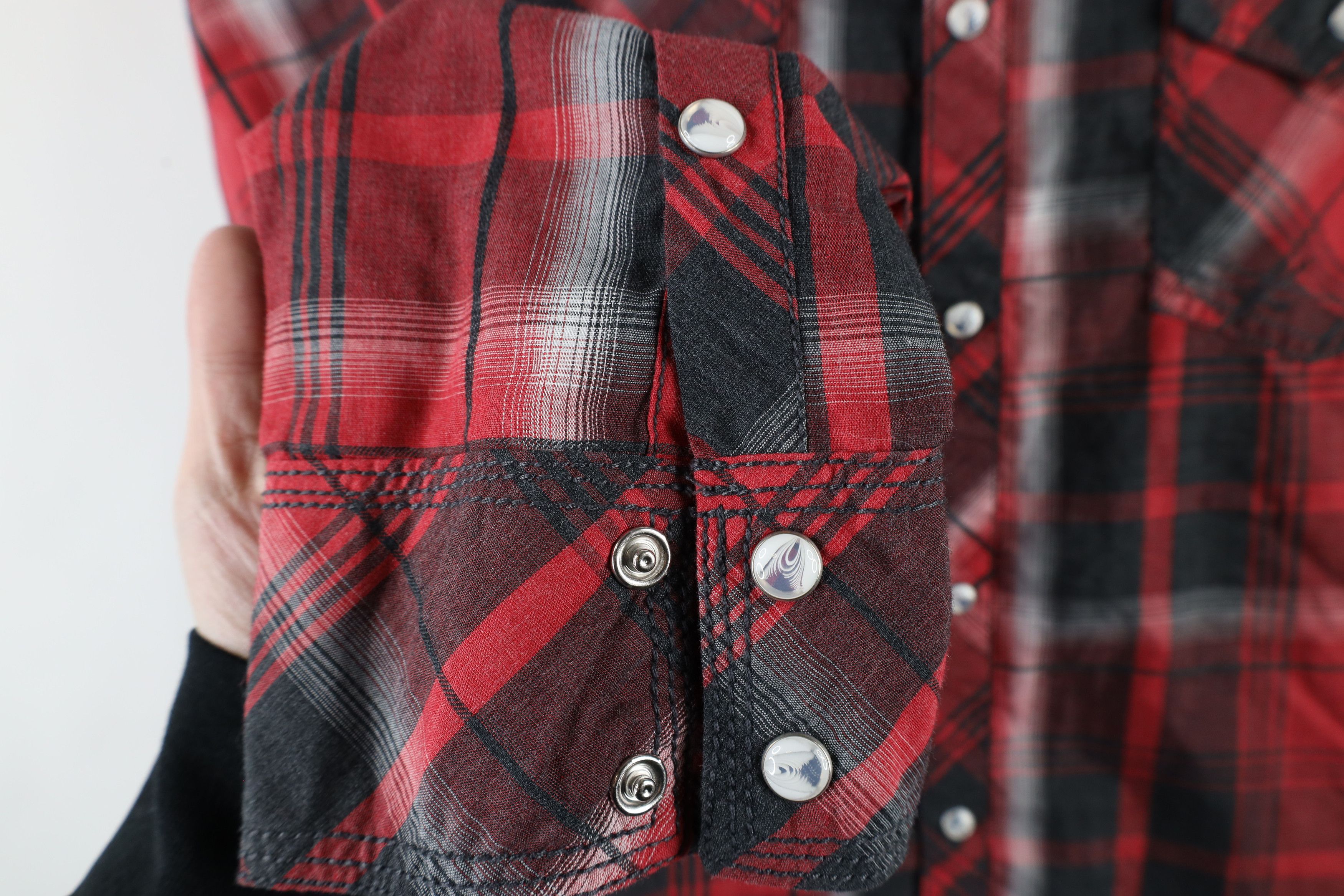 BKE × Vintage Buckle BKE Fit Thick Stitch Snap Button Western Shirt Plaid Size US L / EU 52-54 / 3 - 4 Thumbnail
