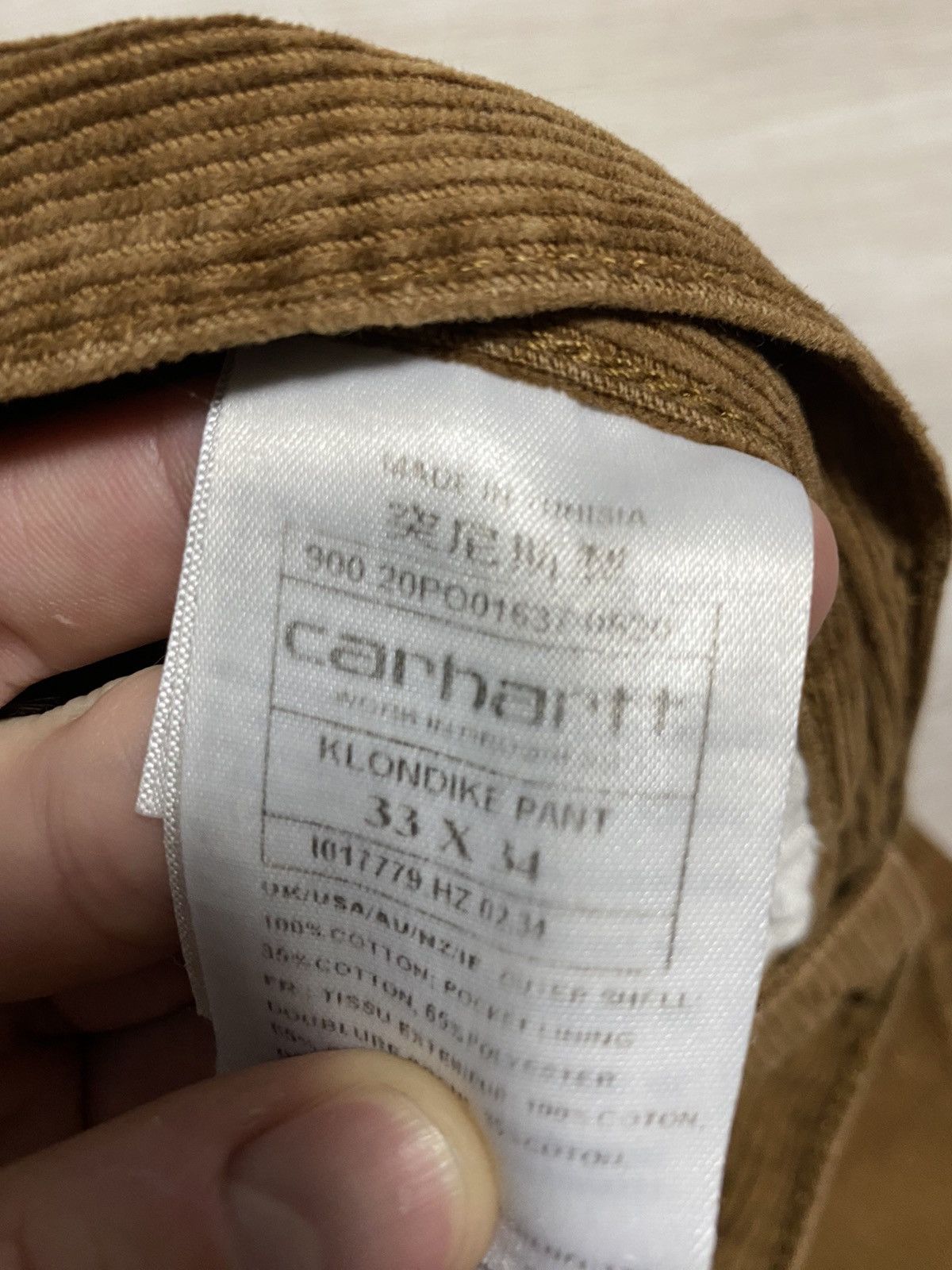 Carhartt Vintage Carhartt WIP Klondaike pants Velvet Corduroy 33x 34 Size US 34 / EU 50 - 7 Thumbnail