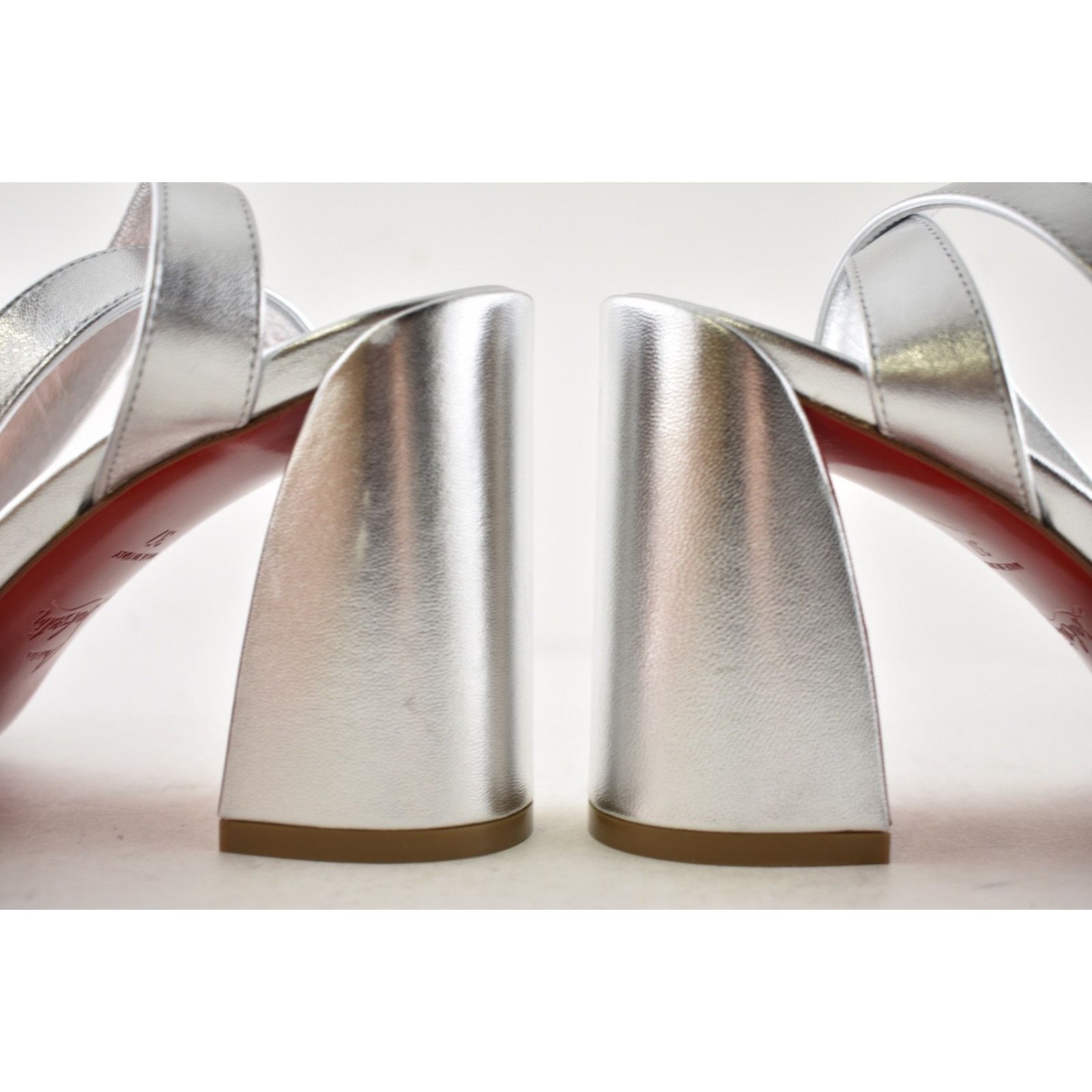 Christian Louboutin Christian Louboutin Miss Sabina 85 Silver Ankle Strap Size US 6 / IT 36 - 14 Thumbnail