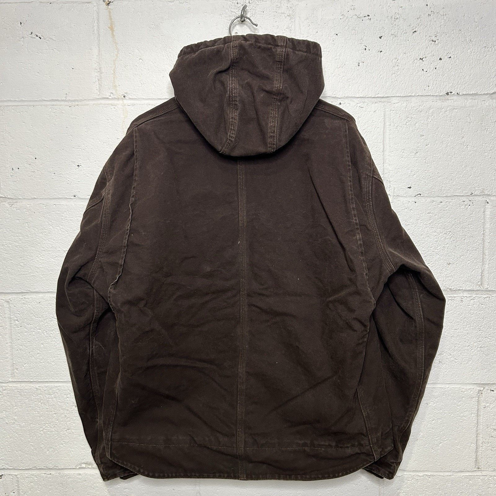 Carhartt VTG Carhartt Sherpa-Lined Hooded Detroit Jacket “Dark Brown” Size US XL / EU 56 / 4 - 2 Thumbnail