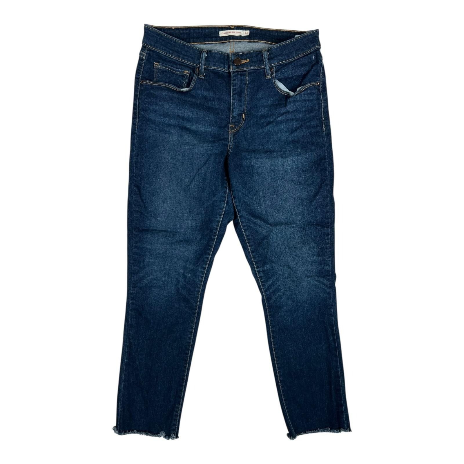 Levi's Levi's Jeans Womens 12 Blue Classic Mid Rise Skinny Ankle Ra Size 32" / US 10 / IT 46 - 1 Thumbnail