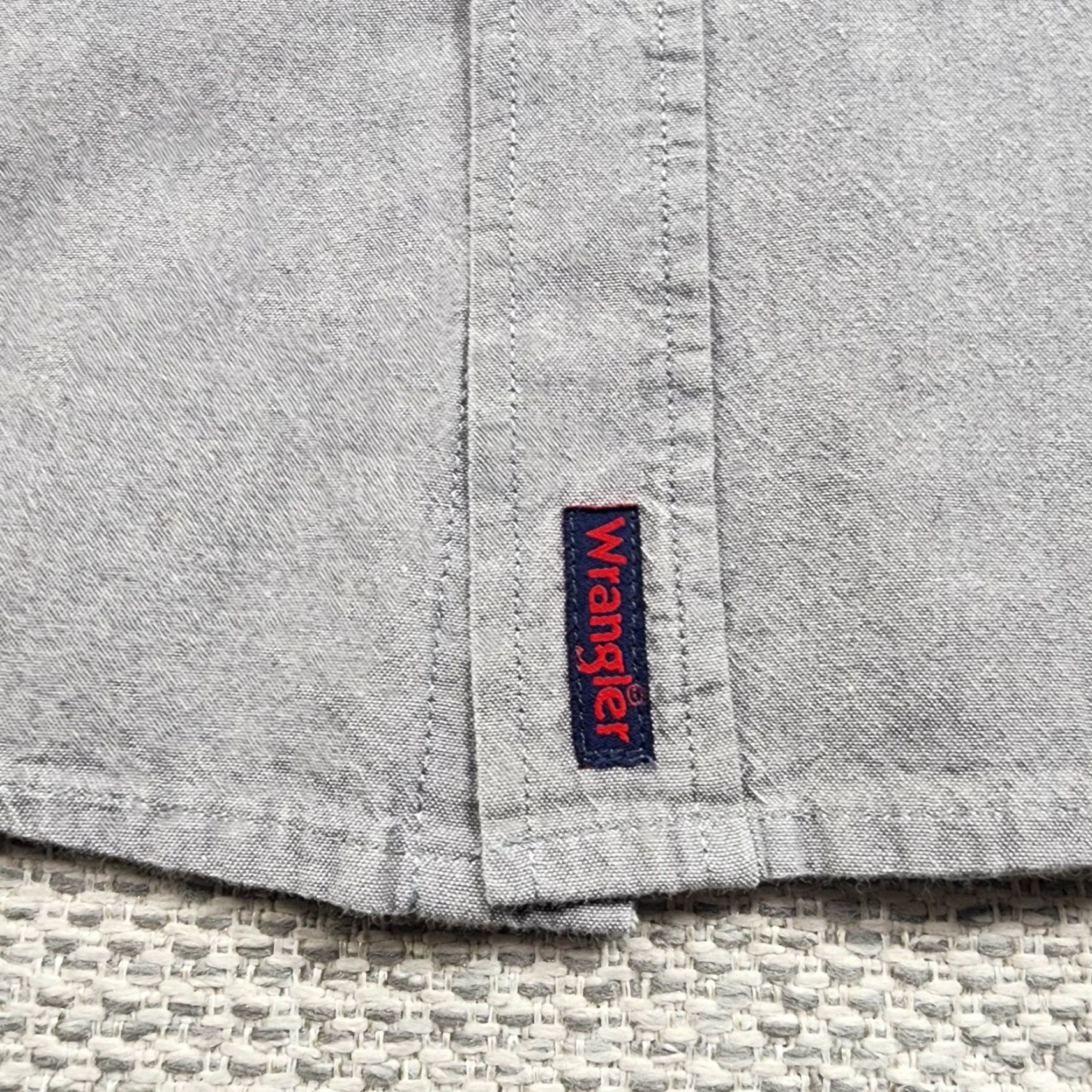 Wrangler Wrangler Shirt Mens L Gray Short Sleeve Button-Up Workwear Western Pockets Cowboy Classic Size US L / EU 52-54 / 3 - 6 Thumbnail