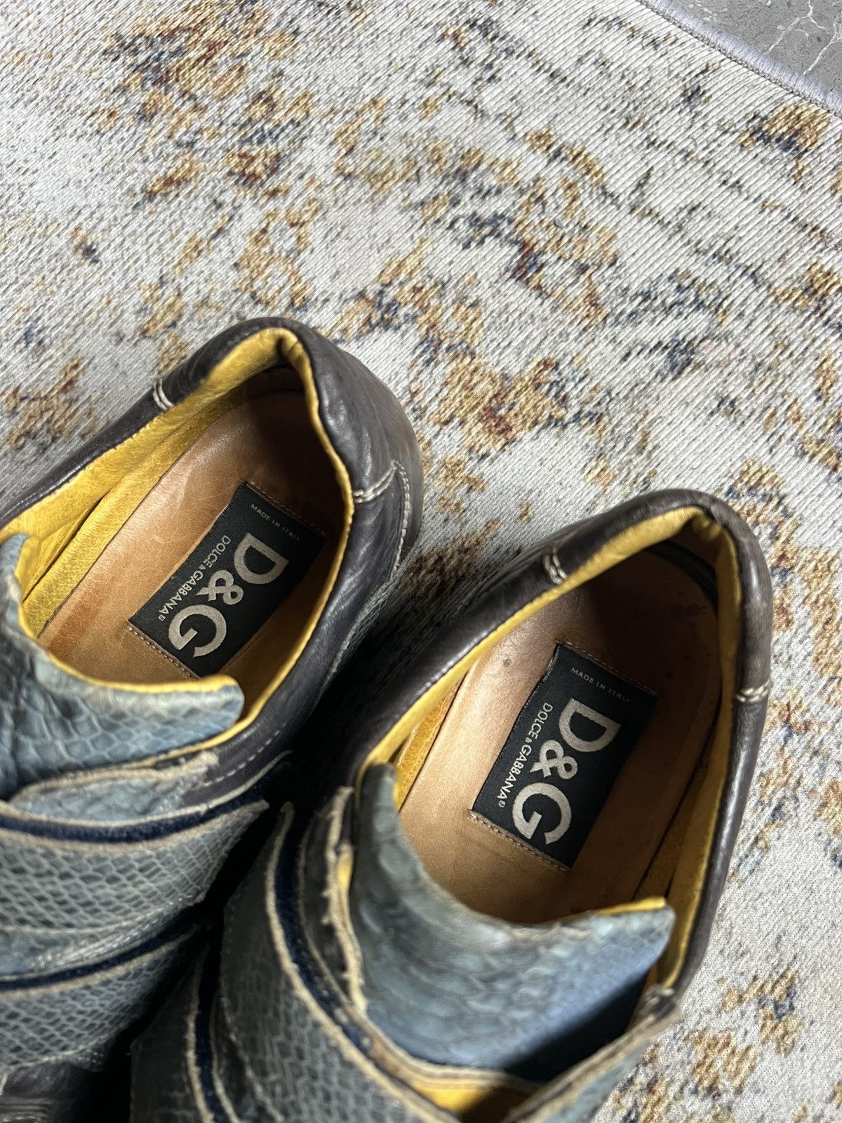 Dolce & Gabbana Dolce & Gabbana Velcro Croco Leather Sneakers Size US 7.5 / EU 40-41 - 9 Thumbnail