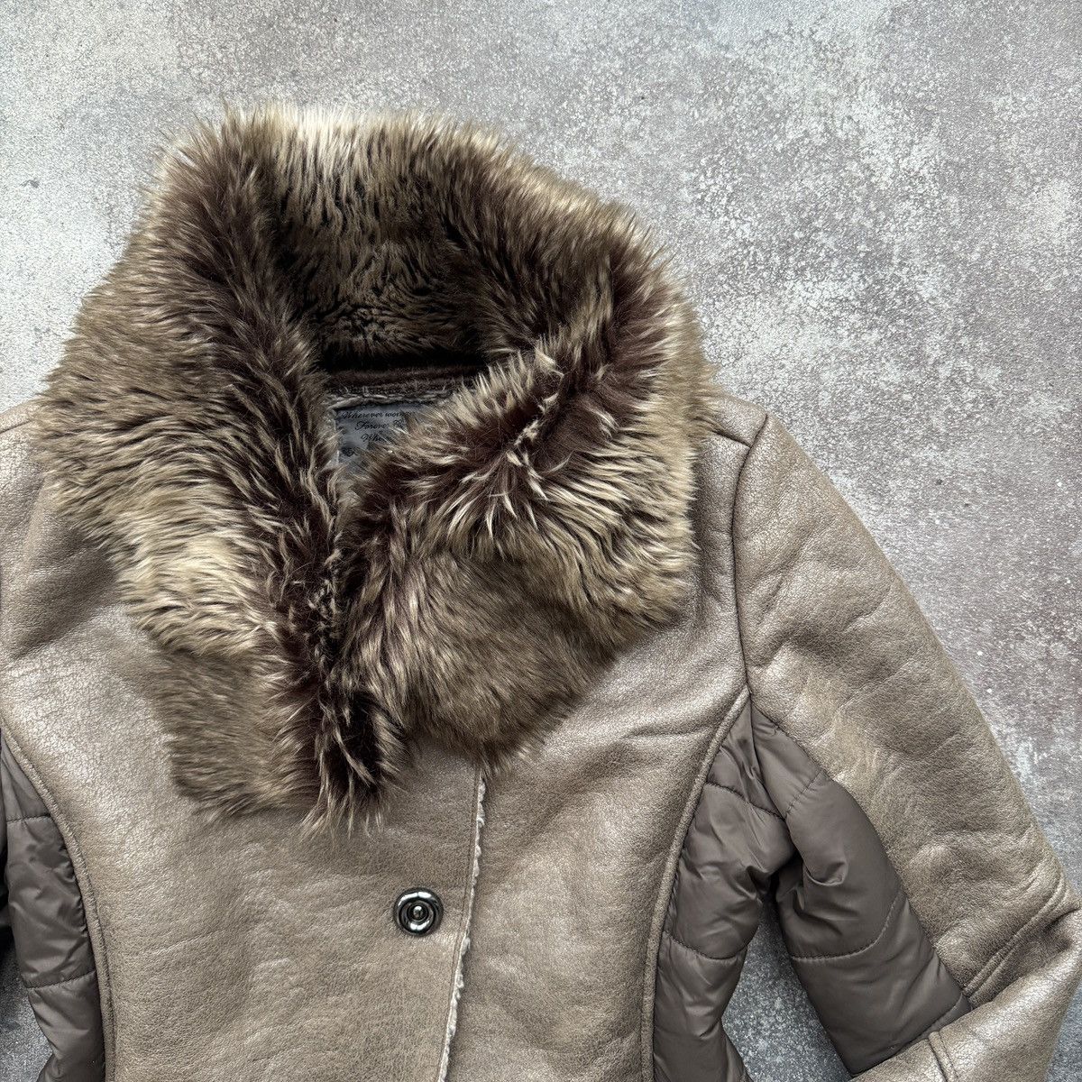 Hysteric Glamour 2000’s Vintage Y2K Faux Fur Sheepskin Winter Jacket Size M / US 6-8 / IT 42-44 - 6 Thumbnail