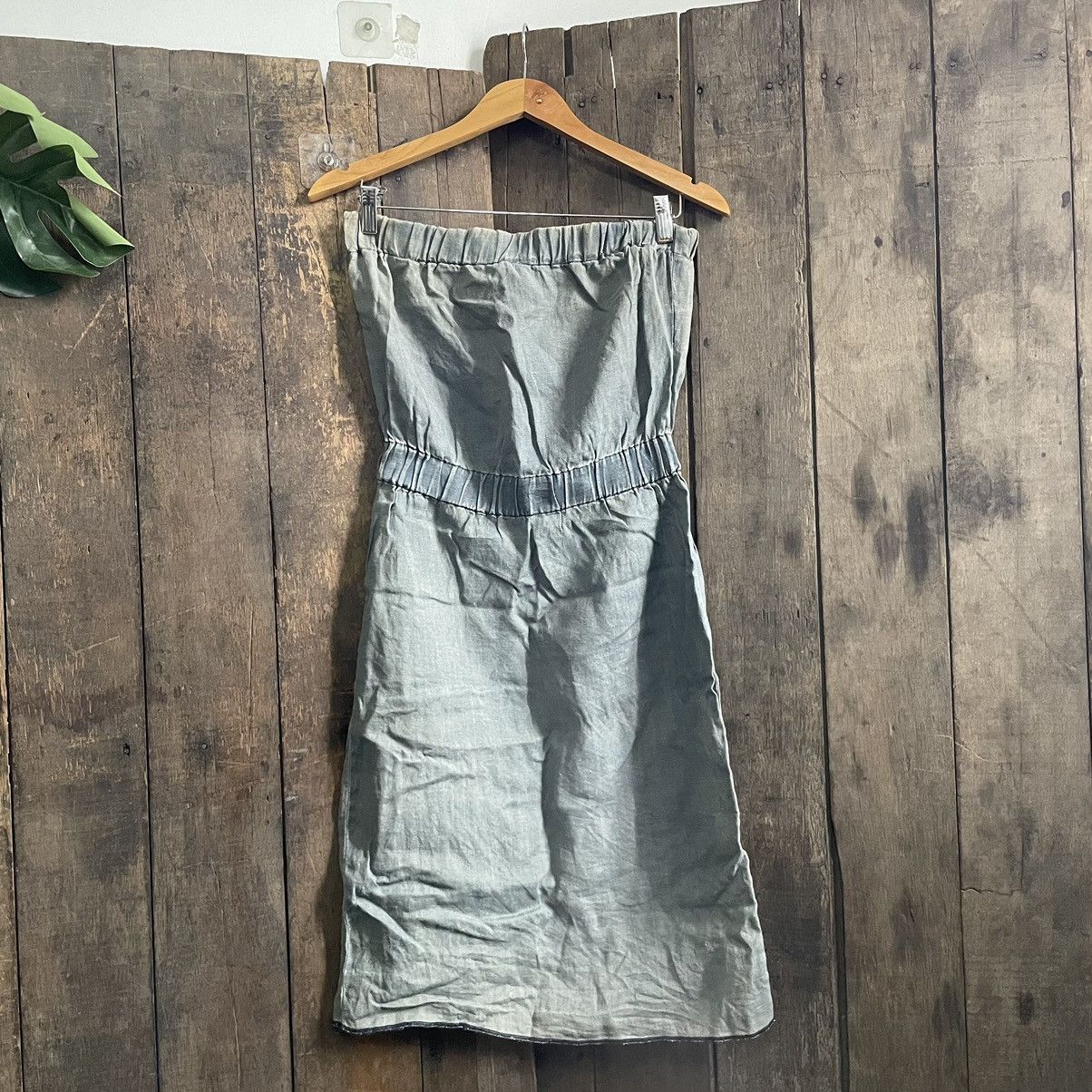 image of Maison Margiela Layered Tanktop Mm6 Mini Dress Denim in Grey, Women's
