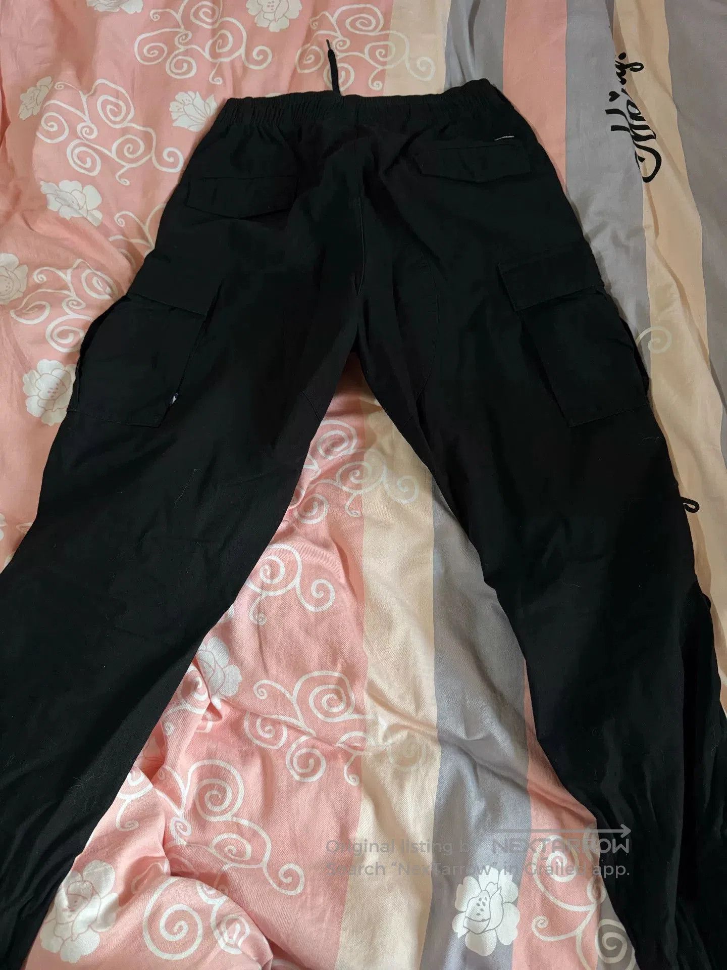 Descendant black descendant cargo pants with elastic waist. Size US 30 / EU 46 - 6 Thumbnail