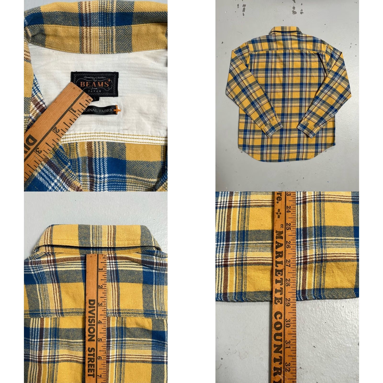 Beams Plus Beams Japan Mid-Heavy Cotton Rayon Flannel Check Work Shirt Vintage Style L Mens Size US L / EU 52-54 / 3 - 7 Thumbnail
