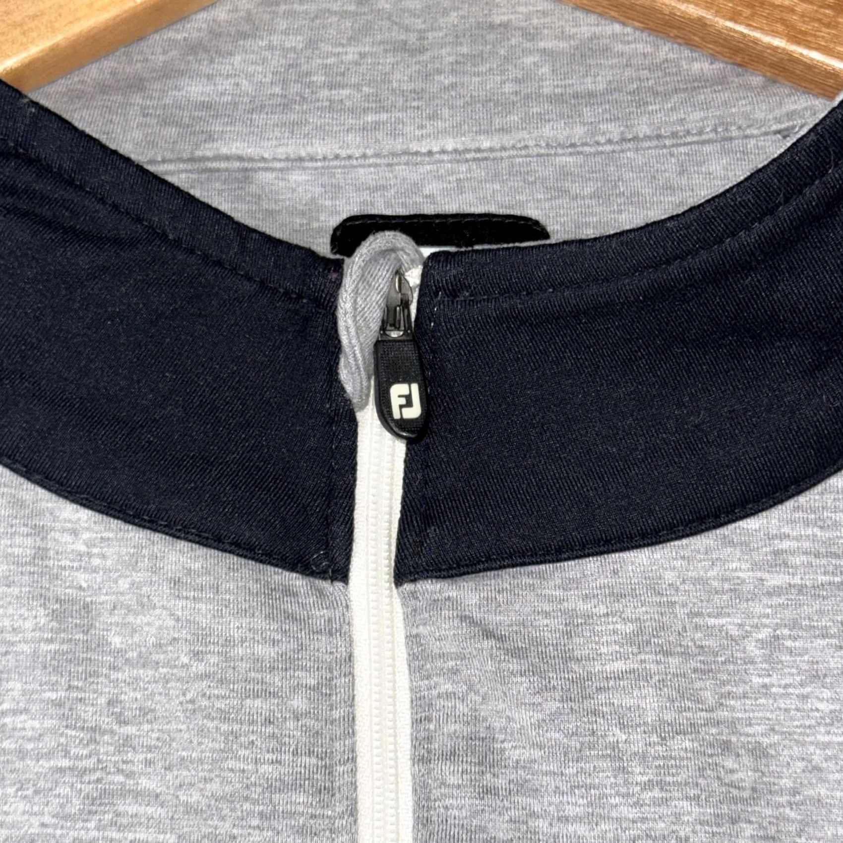 Footjoy FootJoy Pullover Mens XL Gray Black Quarter Zip Long Sleeve Golf Stretch Size US XL / EU 56 / 4 - 6 Thumbnail