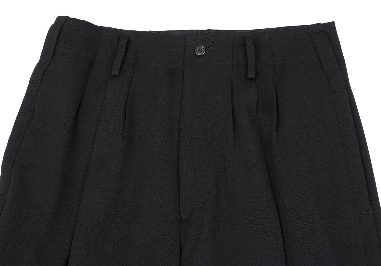 Yohji Yamamoto Yohji Yamamoto Wool Tuck Pants Black M Size US 36 / EU 52 - 2 Thumbnail