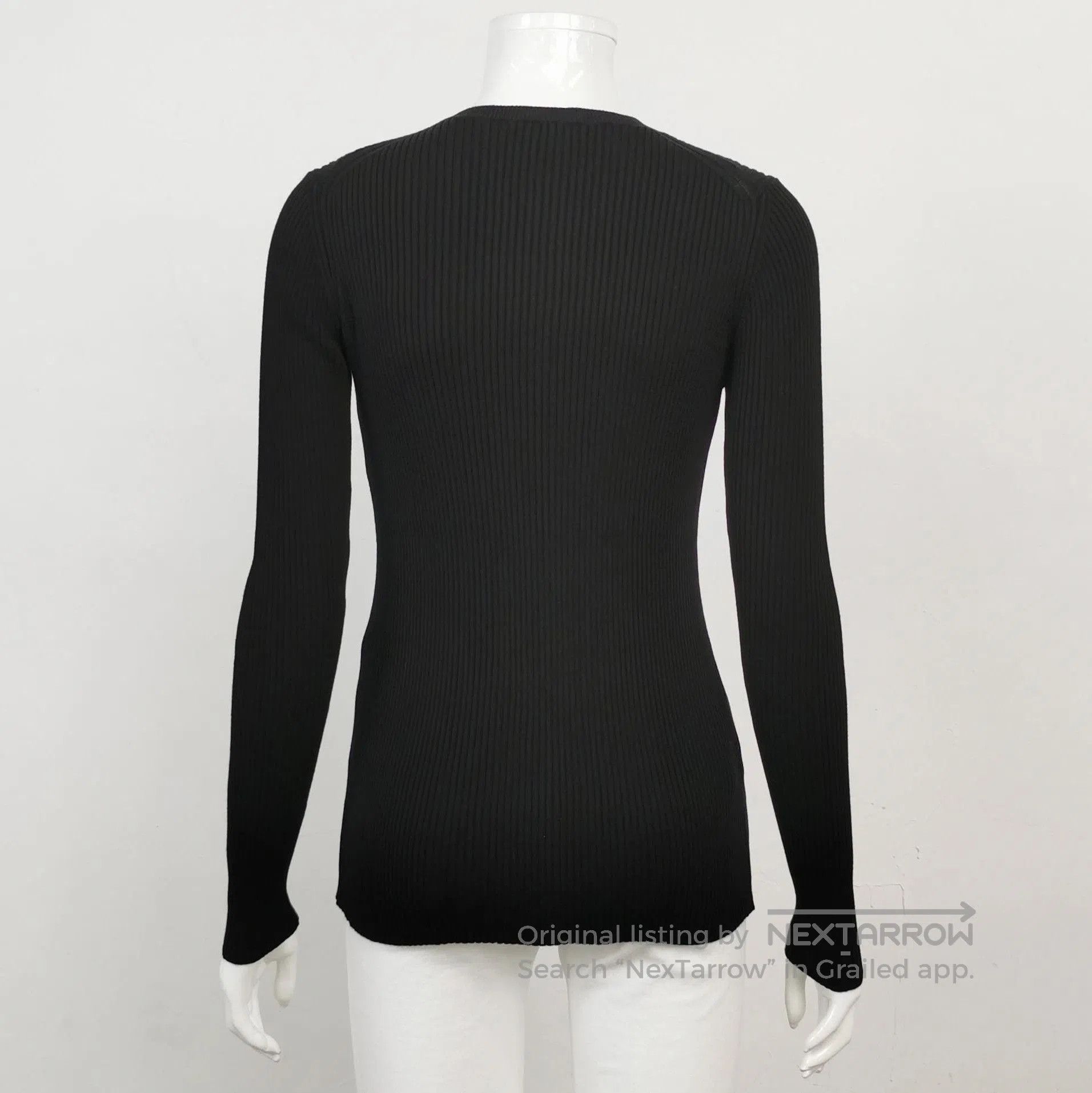 Prada Prada Black Ribbed Knit Sweater Size 36 . Size XS / US 0-2 / IT 36-38 - 2 Thumbnail