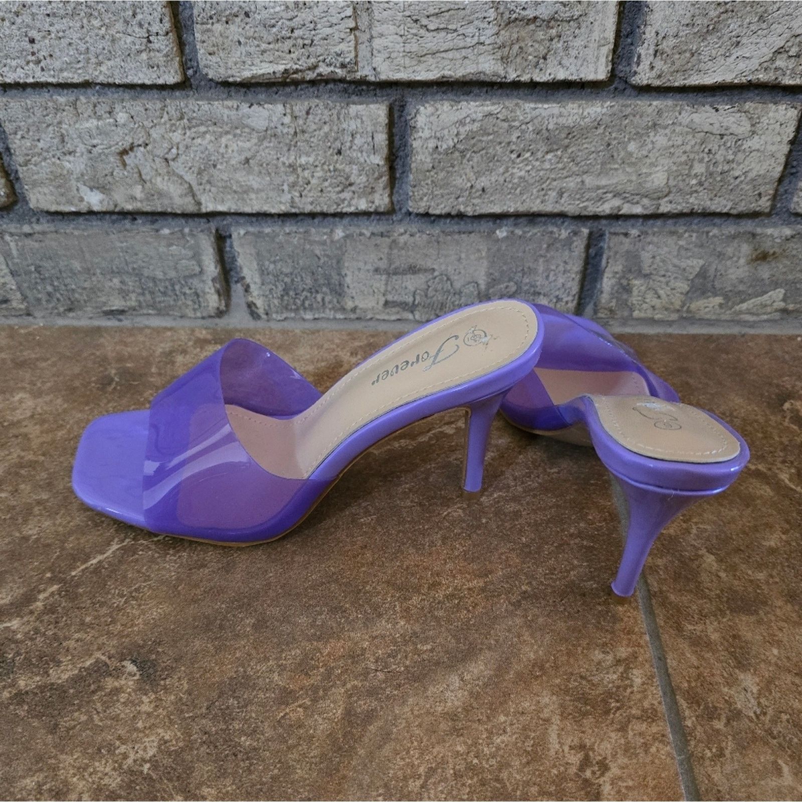 Forever 21 Amethyst | FOREVER | Crest Kitten Heels Size US 6 / IT 36 - 3 Thumbnail