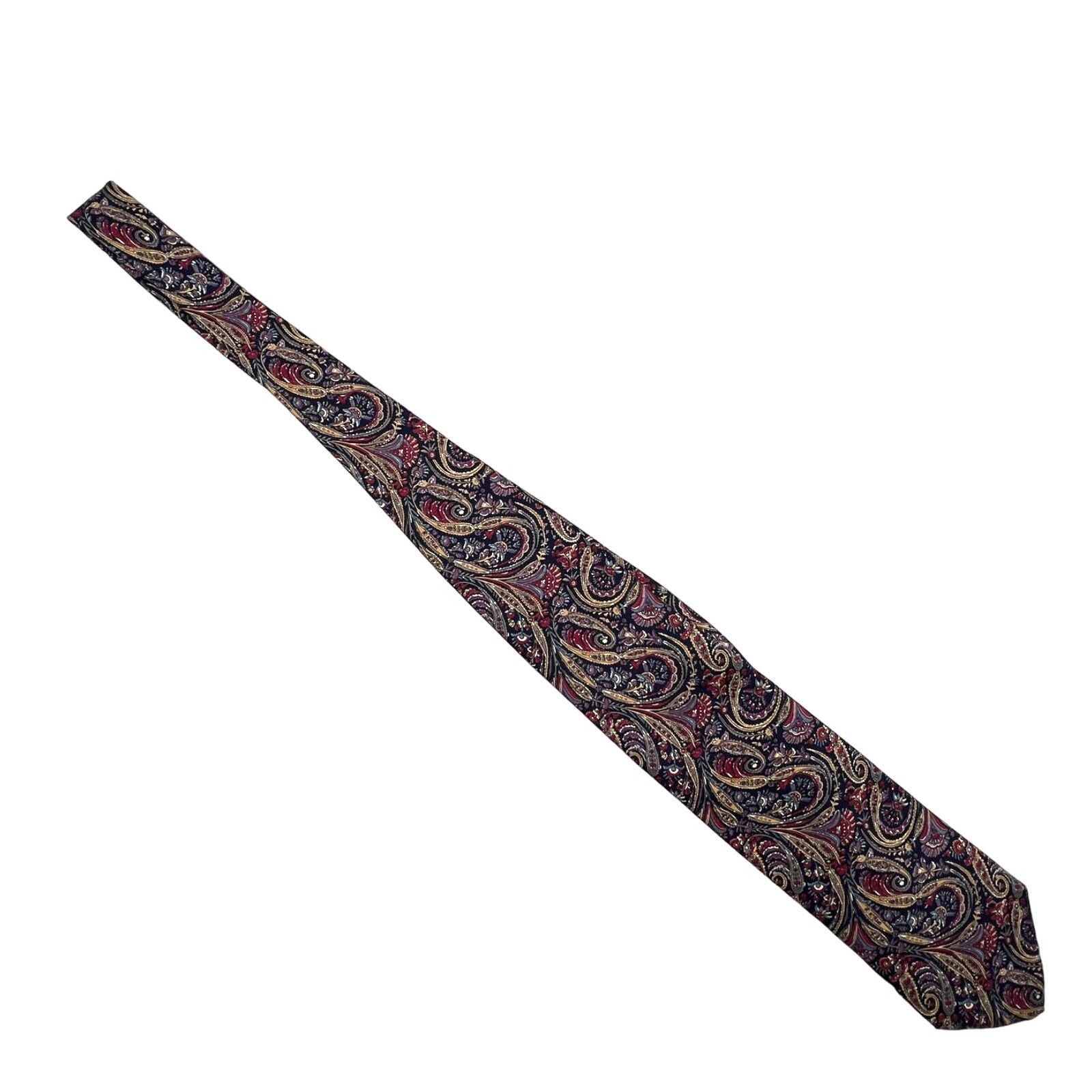 Dior Christian Dior Monsieur Paisley Tie Burgundy Red Blue Size ONE SIZE - 2 Thumbnail