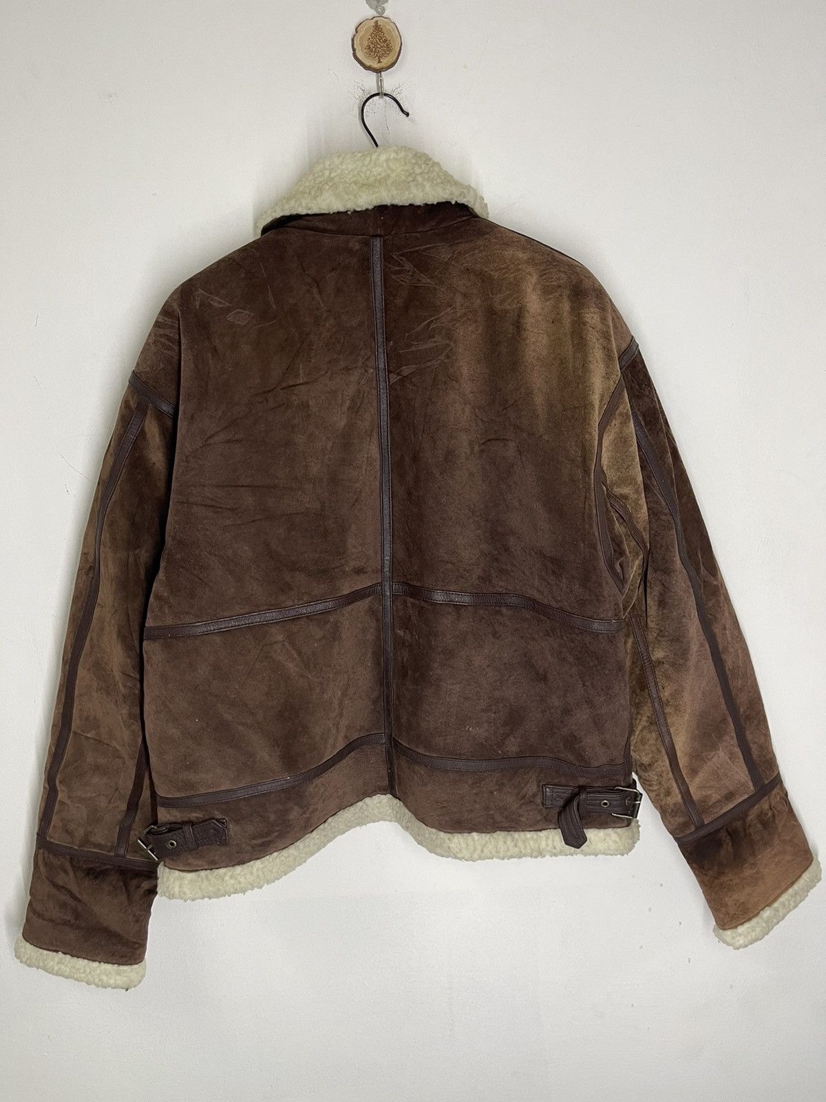 Genuine Leather AUTUMN WINTER VINTAGE SUEDE B3 LEATHER SHERPA INSIDE Size US M / EU 48-50 / 2 - 4 Thumbnail