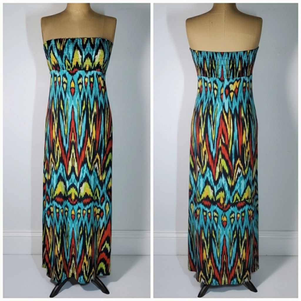 Nicole Miller Nicole Miller Size S Dress Strapless Smocked Elastic Boho Size S / US 4 / IT 40 - 12 Thumbnail